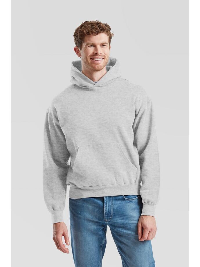 Bluza z kapturem Sudadera Fruit Of The Loom Supercotton Adulto Gris