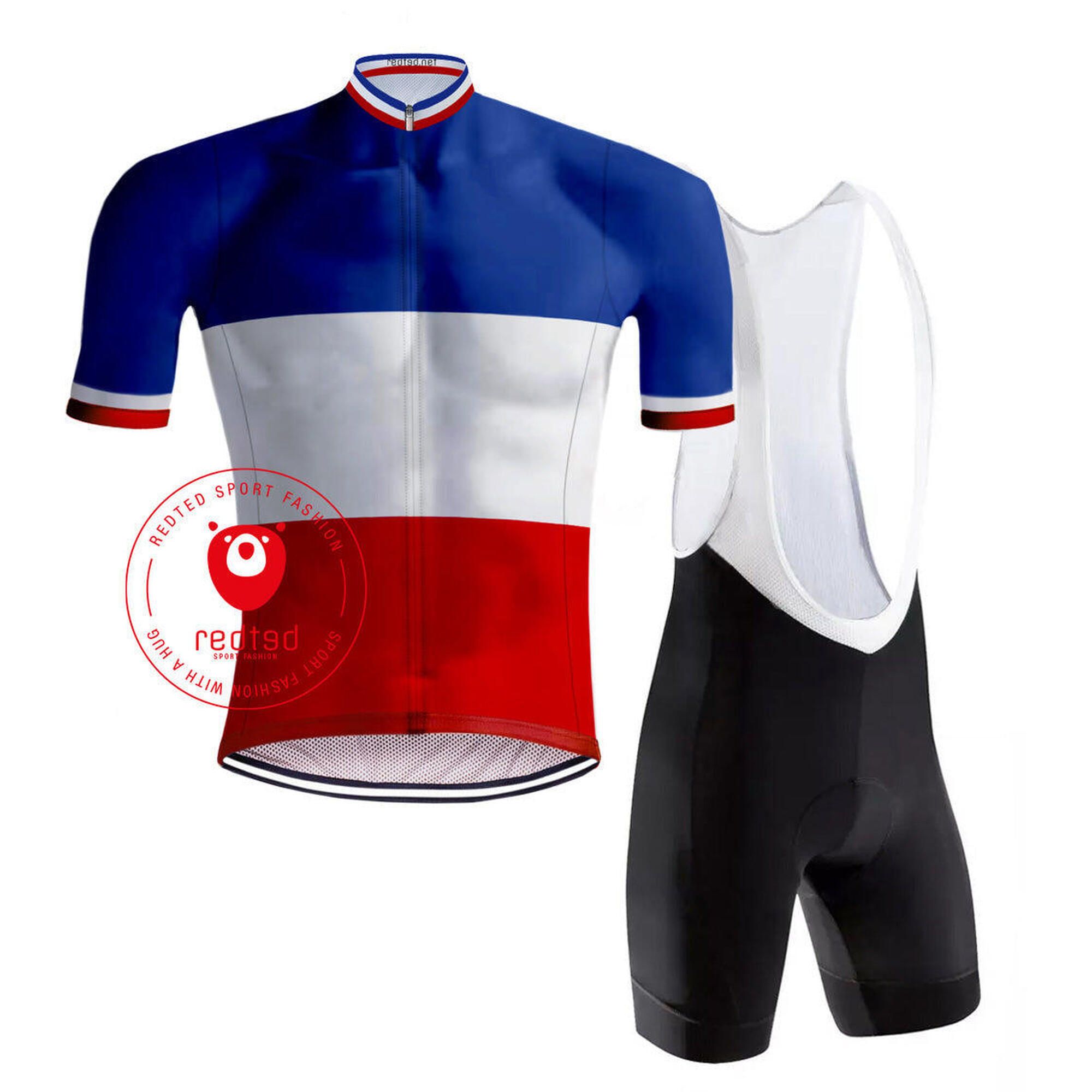 Odzież rowerowa French Tricolor Champion Retro - RedTed