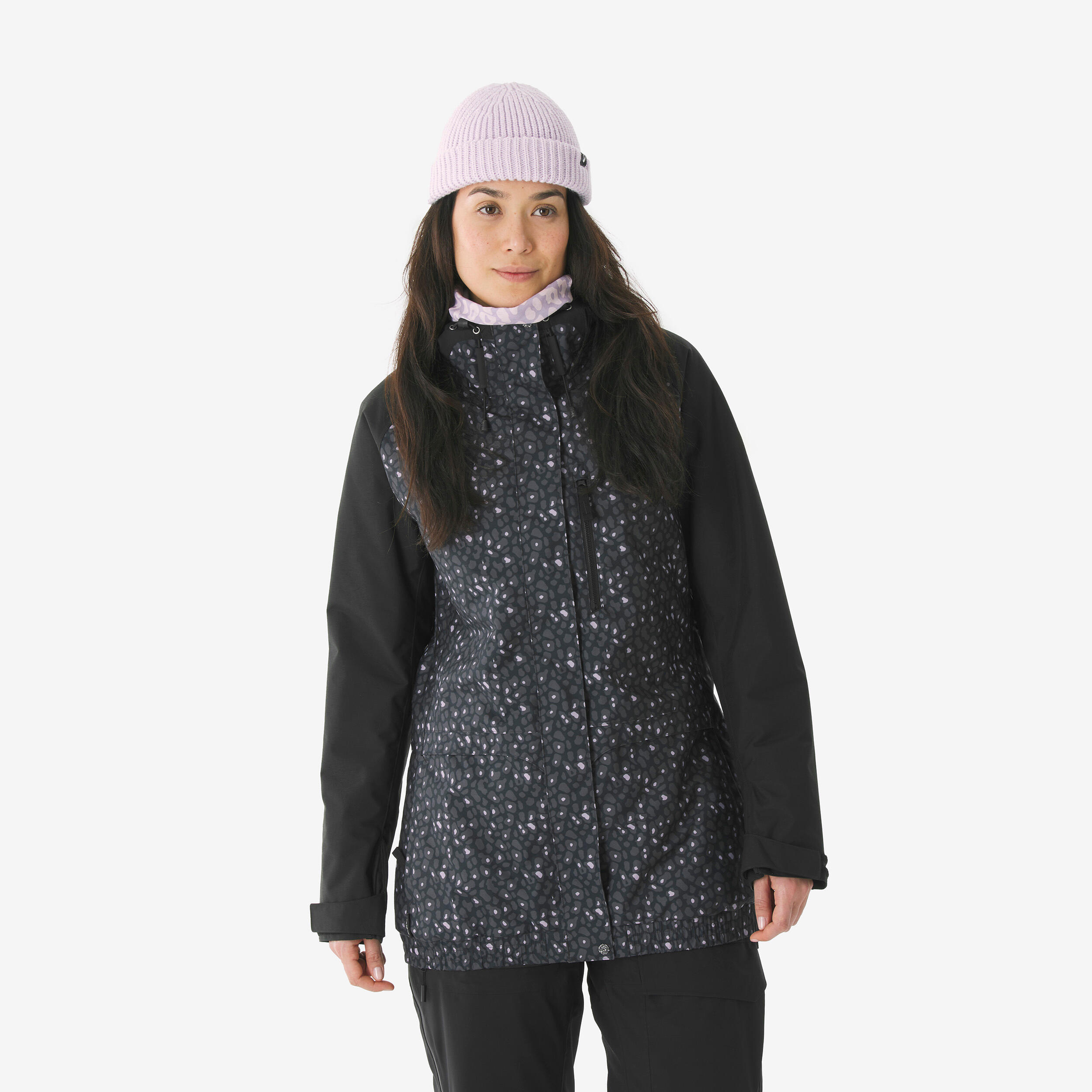 Kurtka narciarska i snowboardowa damska Quechua 500 long