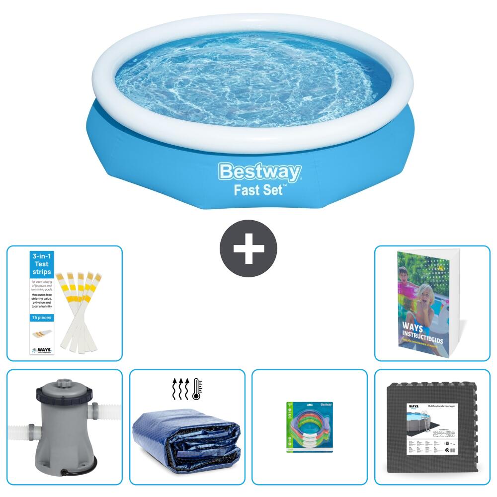 BESTWAY Basen Fast Set Okrągły - 305x66 cm - 7-częściowy S177