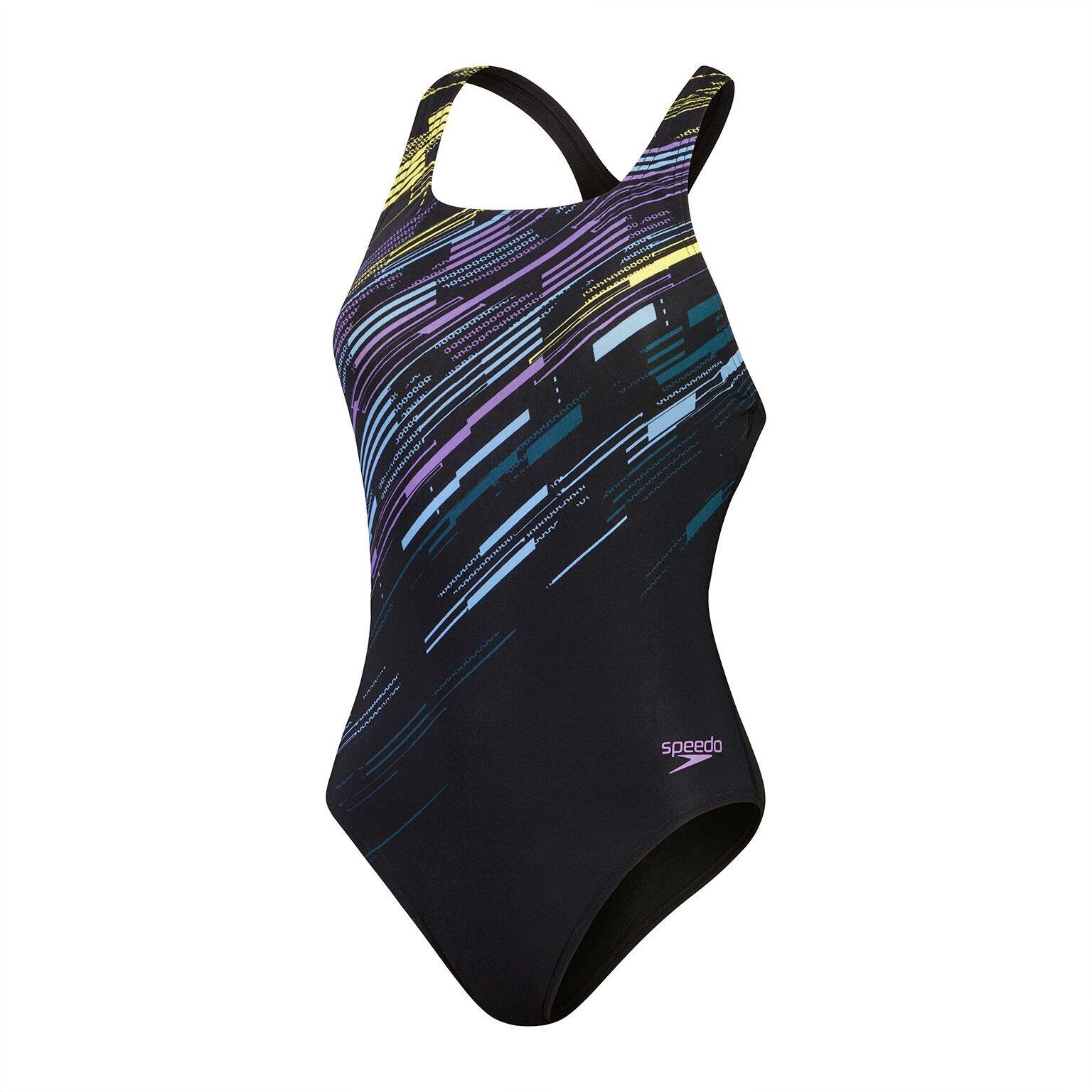 Damski kostium kąpielowy 1-częściowy Speedo Eco+m Dig Print Medalist