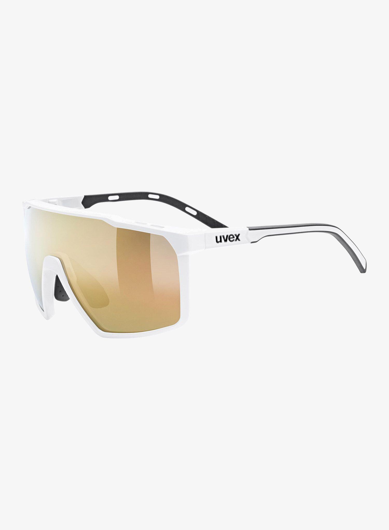 Okulary rowerowe Uvex MTN Perform S - white matt/mir.gold
