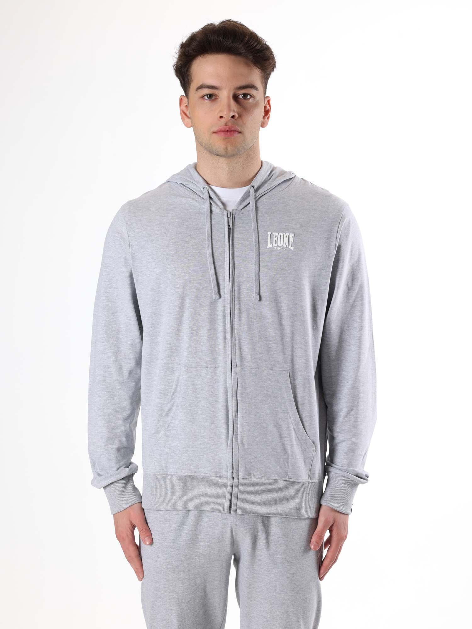 Leone Sporty Bluzy z kapturem zapinane na zamek dla mężczyzn