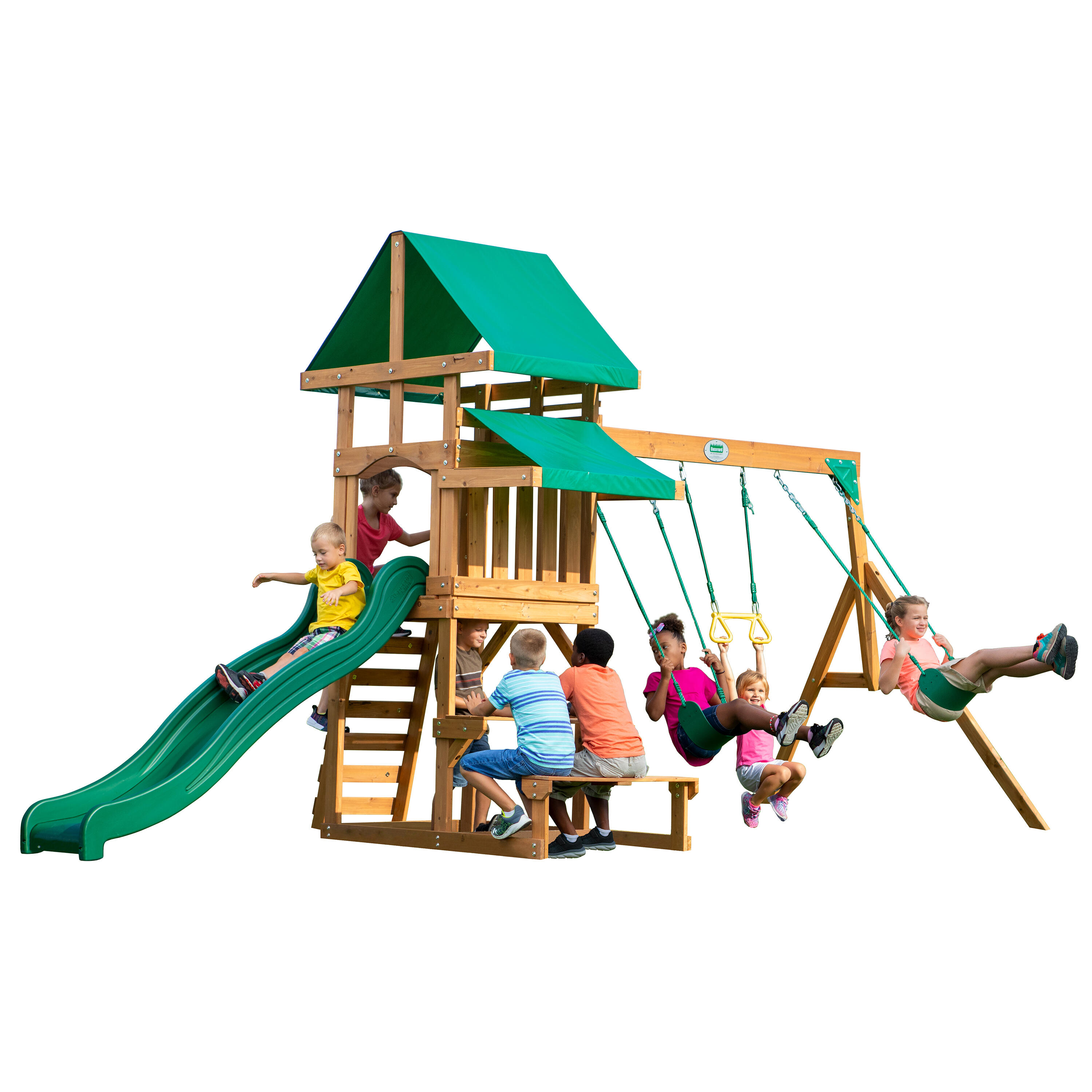Drewniany plac zabaw, huśtawka, zjeżdżalnia Backyard Discovery Belmont