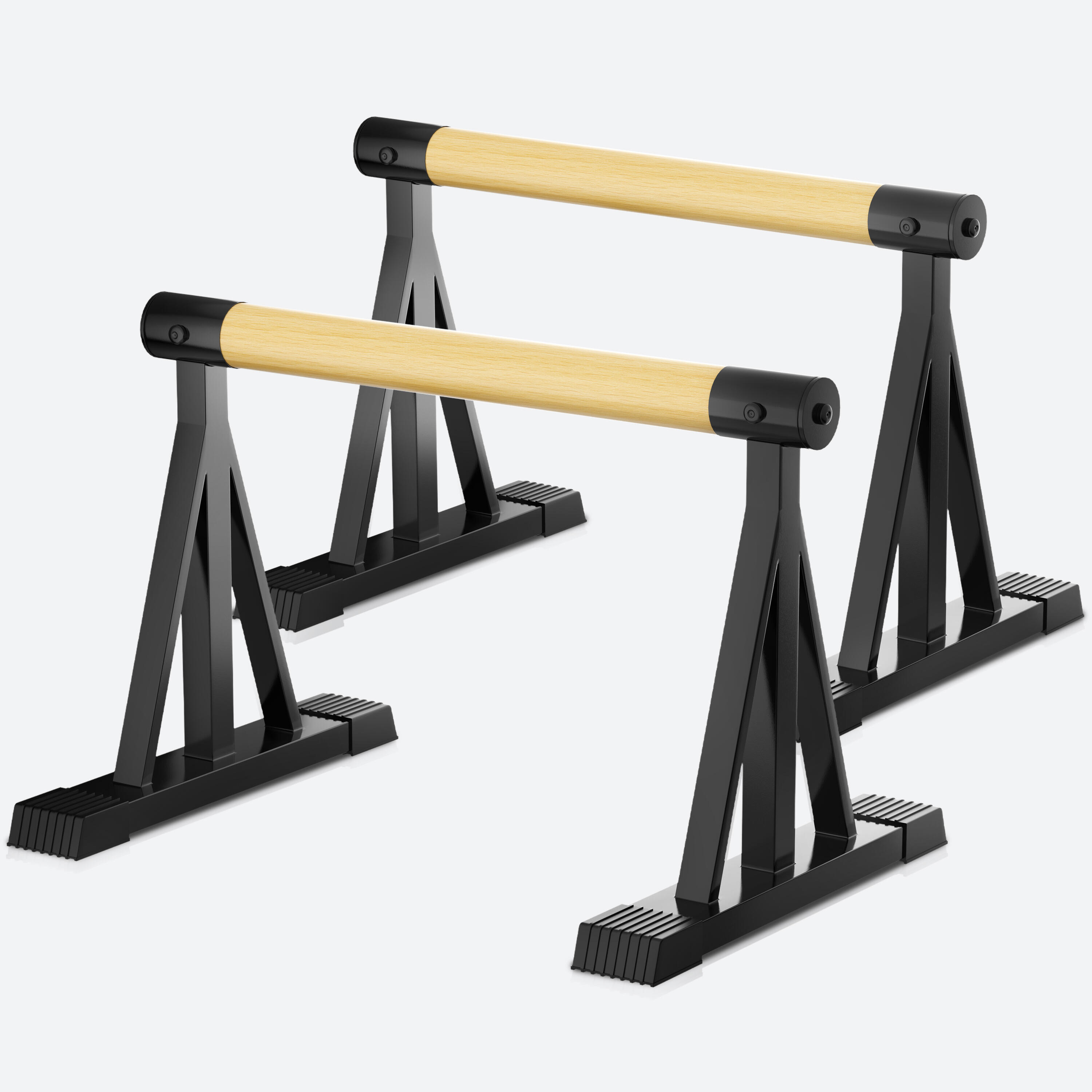 Parallettes z drewna i stali - ergonomiczne uchwyty do pompek i handstand 500 kg