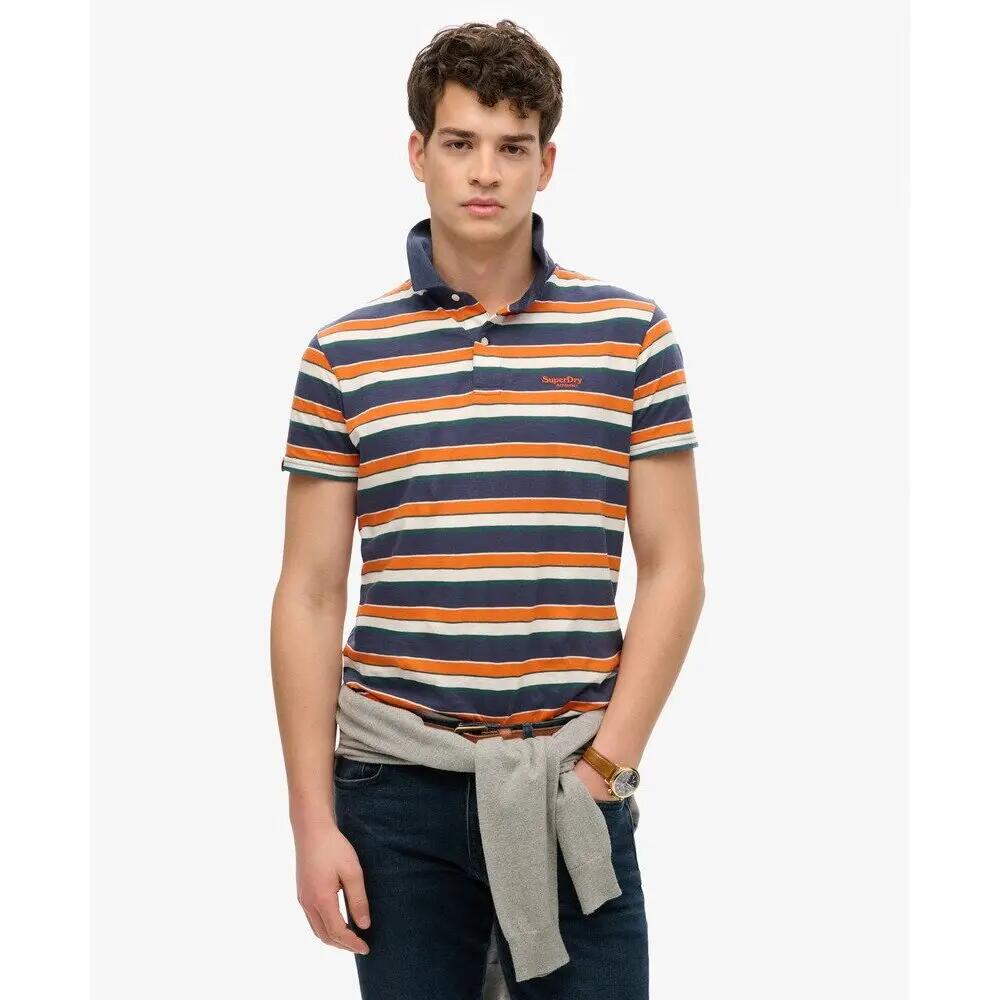 Lekka bluzka polo w paski Superdry