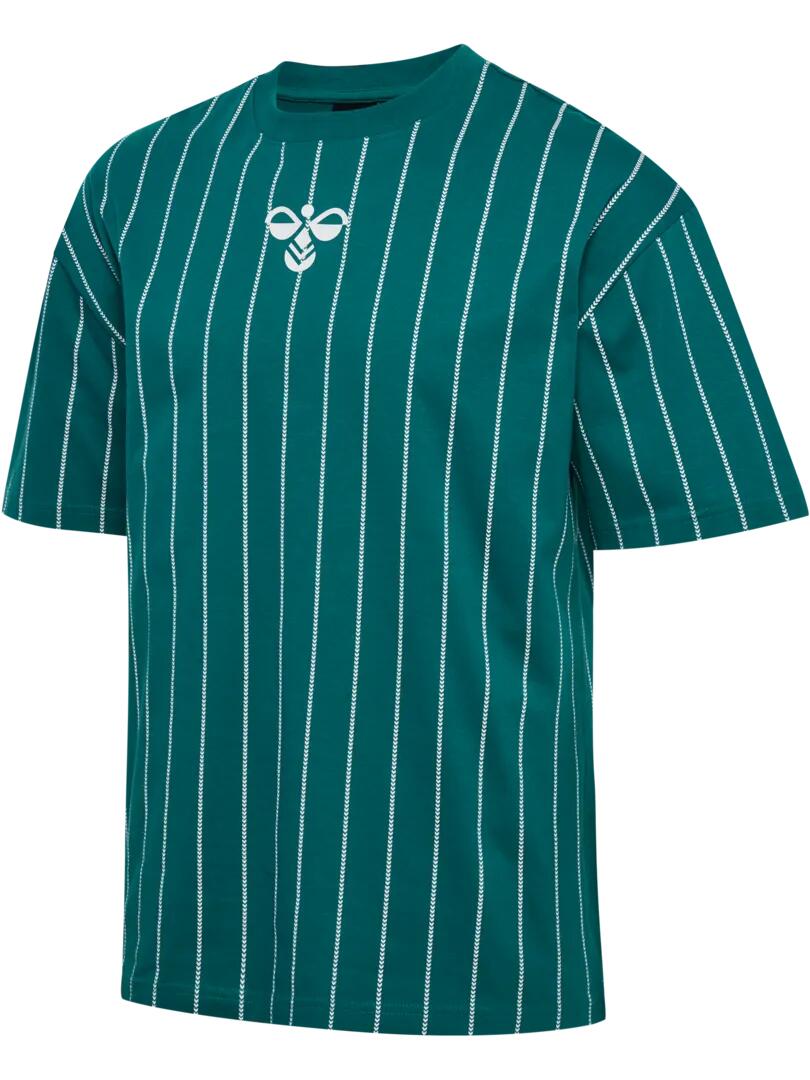 HUMMEL koszulka bawełniana męska Chevron Pinstripe