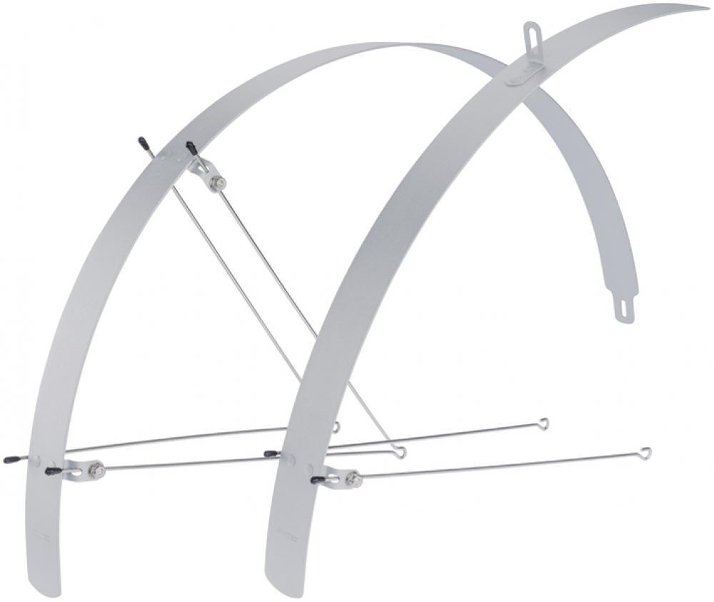 CONTEC Flat Fender zestaw błotników 28 32mm aluminium srebrny