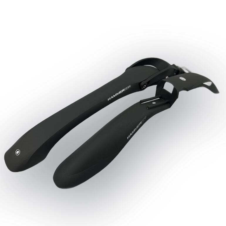 Błotniki przód+tył Simpla HAMMER 24-29 tytanowe/białe odblaski