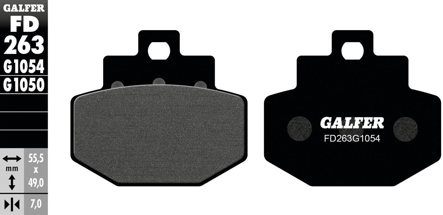 Klocki hamulcowe GALFER FD263 organiczne (FD263G1054)