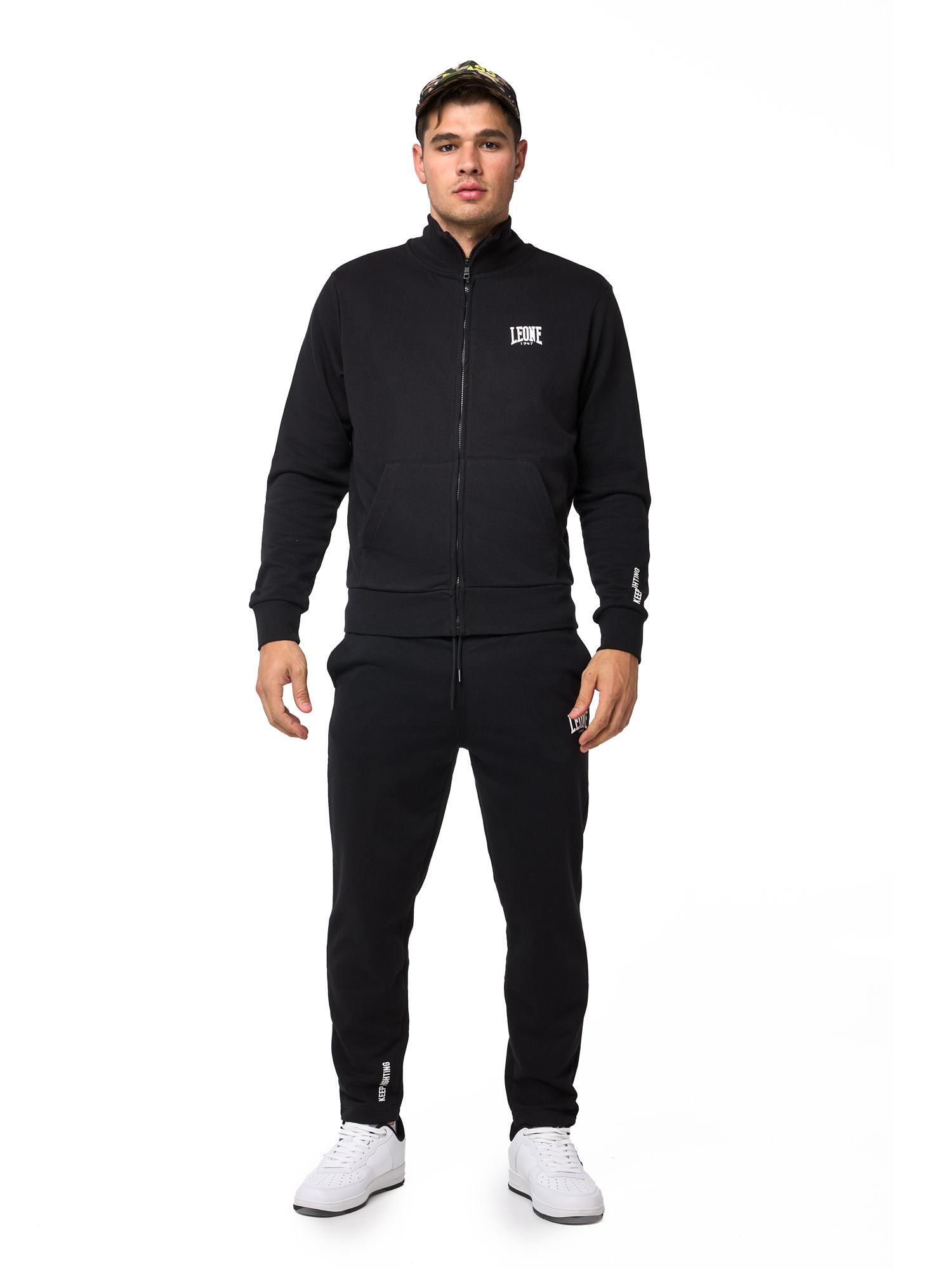 Dres męski Leone 1947 Apparel Basic bluza i spodnie z kołnierzem i zamkiem