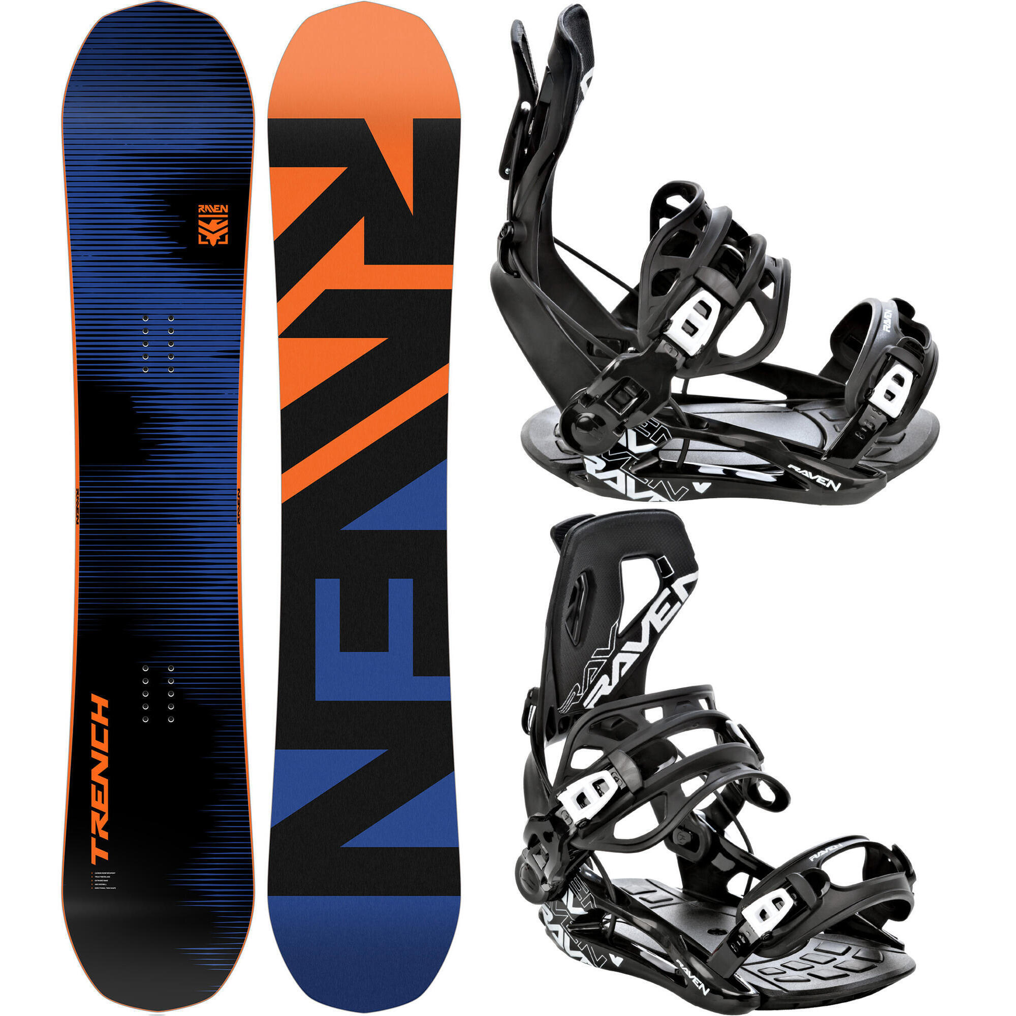 Zestaw Deska snowboardowa Raven Trench Carbon + Wiązania Raven FT360