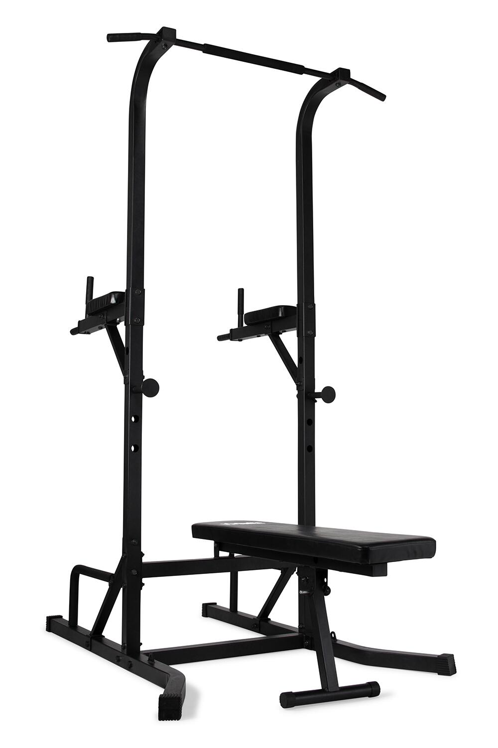 Power Tower Deluxe z ławką do ćwiczeń