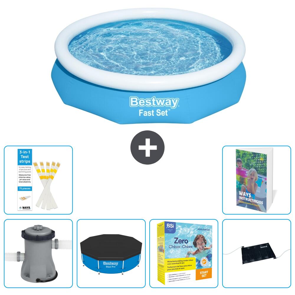 BESTWAY Basen Fast Set Okrągły - 305x66 cm - 7-częściowy S234