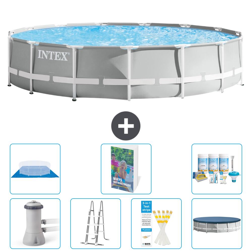 INTEX Basen Prism Frame Okrągły - 457x107 cm - 8-częściowy S599