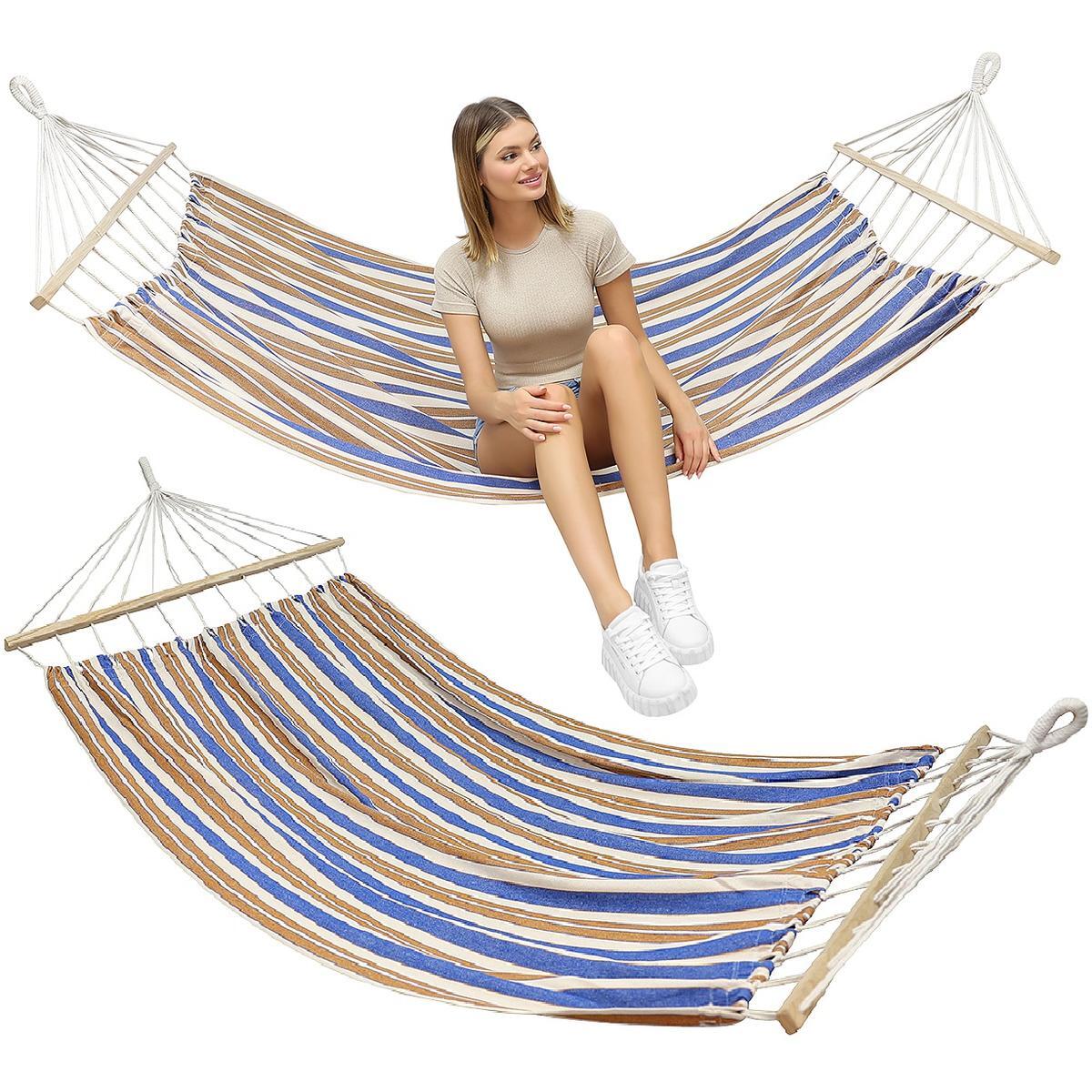Hamak Enero Camp 2 osobowy 200X150CM z drążkiem