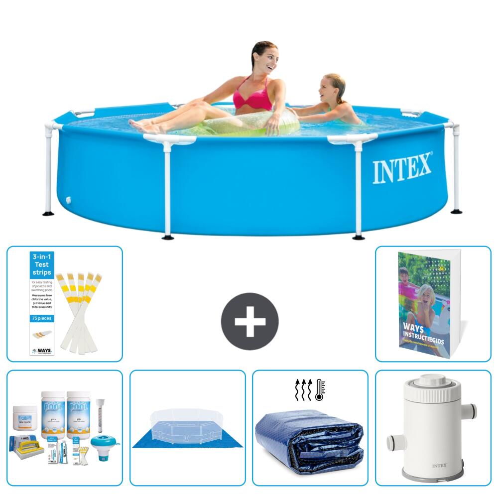 INTEX Basen ze stelażem Okrągły - 244x51 cm - 7-częściowy S115
