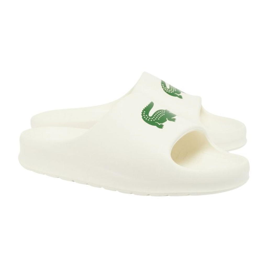 Lacoste Slippers Serve Slide 1.0 749CMA002108261-WHT/GRN Wit / Groen-44.5