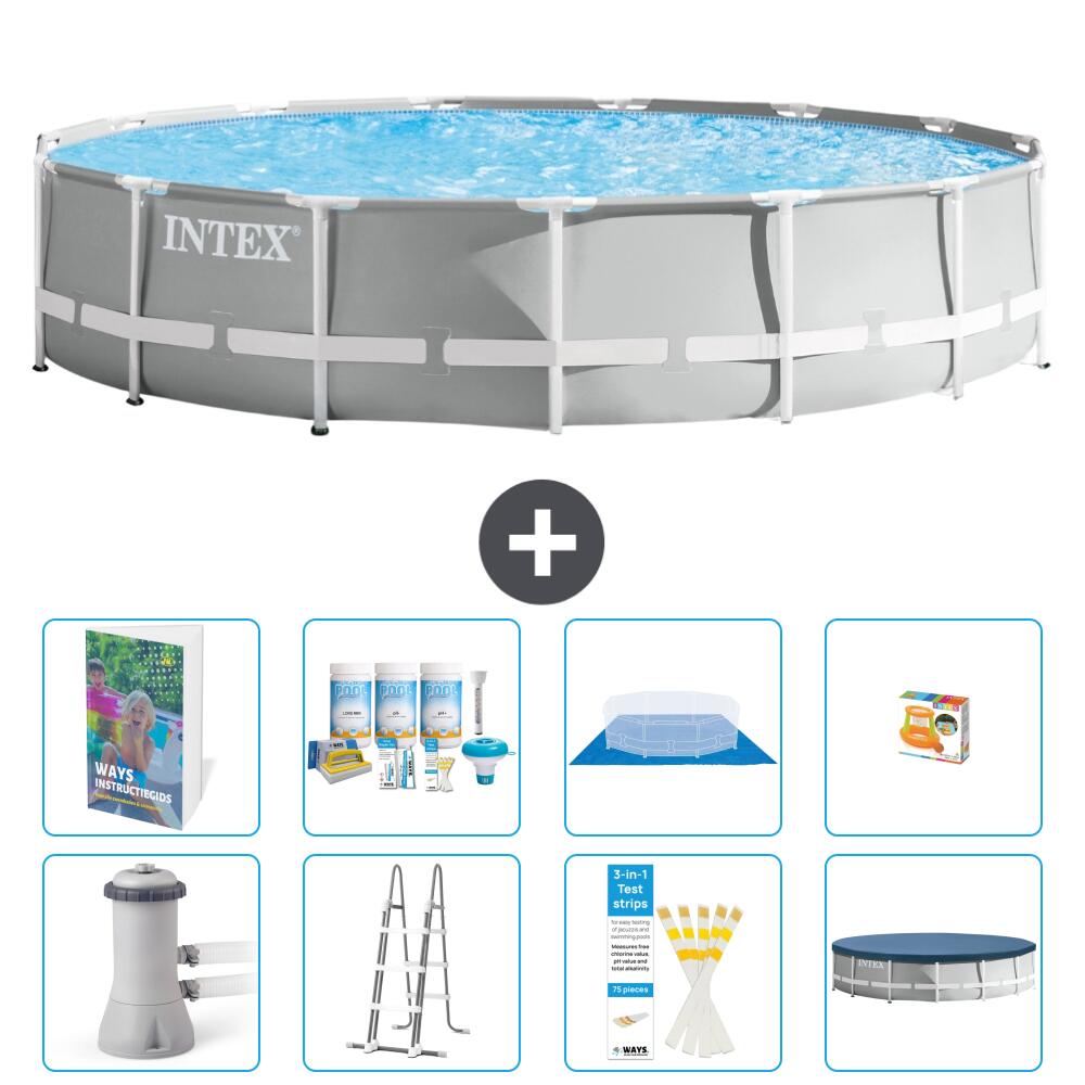 INTEX Basen Prism Frame Okrągły - 457x107 cm - 9-częściowy S548