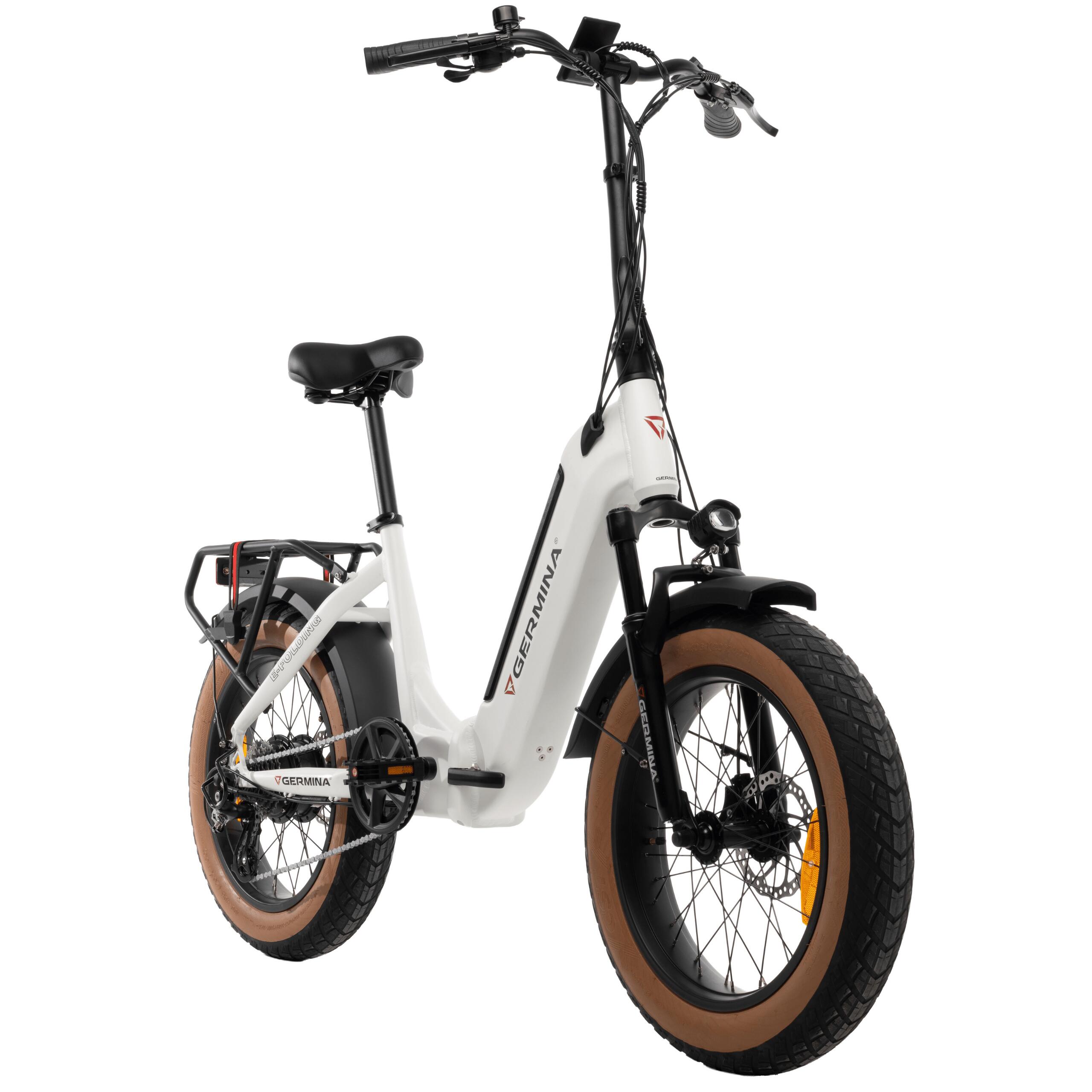 Rower elektryczny GERMINA FAT-BIKE składany 20 90 km zasięgu