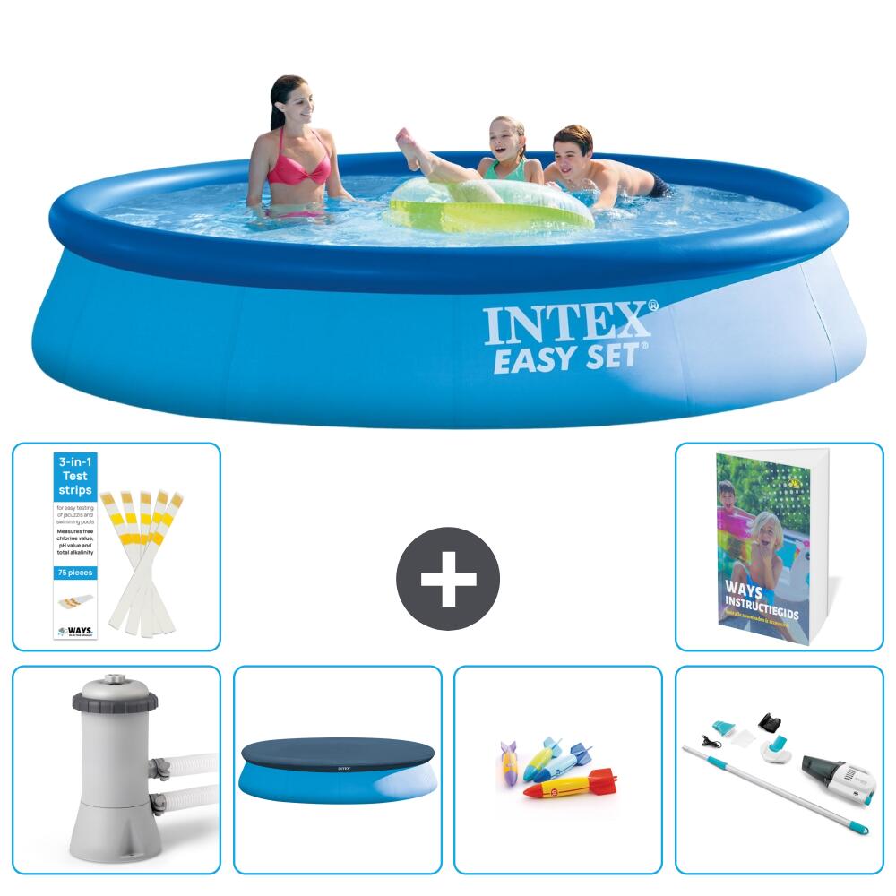 INTEX Basen Easy Set Okrągły - 396x84 cm - 7-częściowy S269