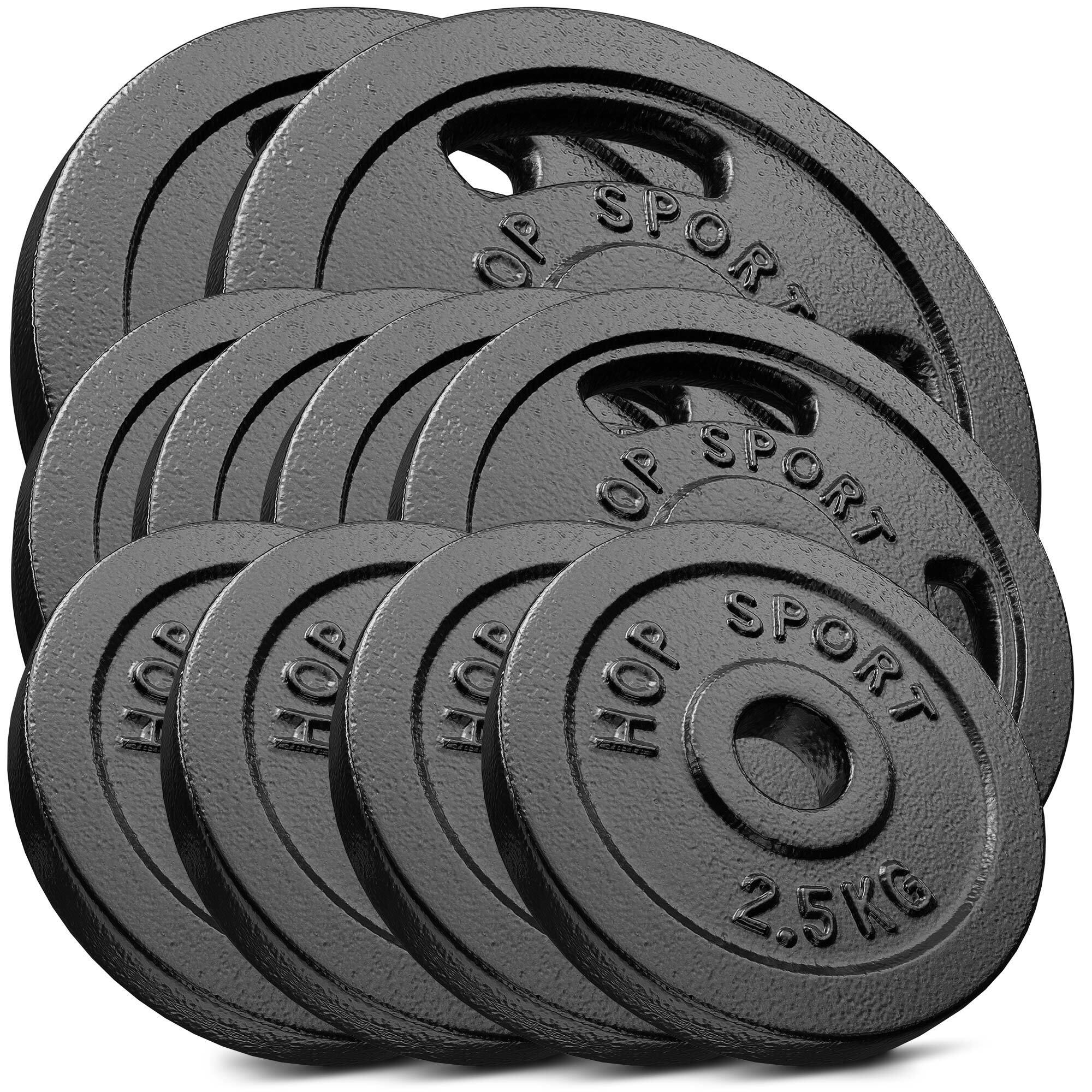 Zestaw obciążeń żeliwnych do sztangi Hop-Sport HS-I50BD 50kg (2x10, 4x5, 4x2,5)