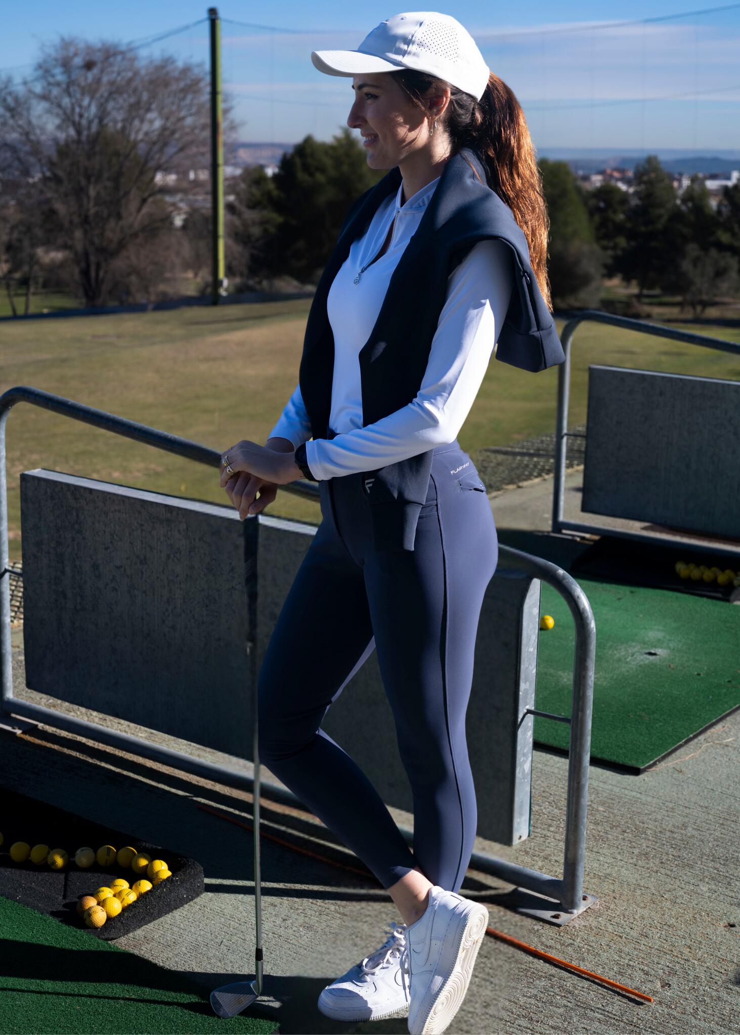 Spodnie golfowe damskie Raven – Stretch, wysoki stan, krój performance