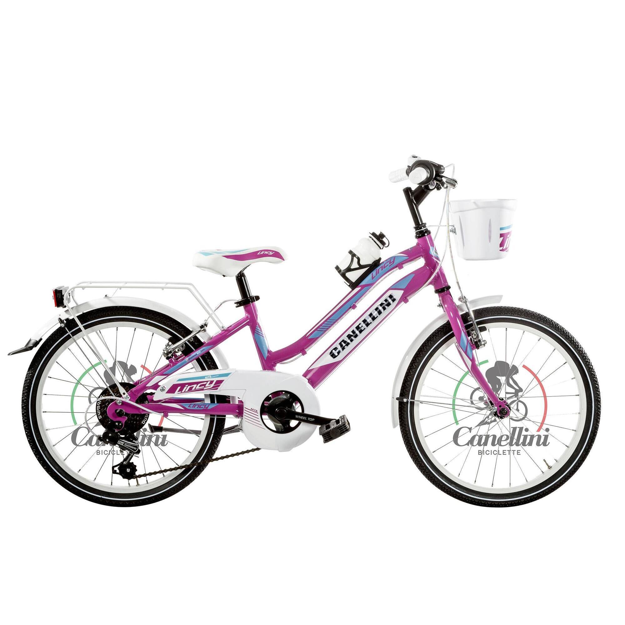 Rower Dziecięcy MTB Canellini LINCY 20 - Fuksja/Błękitny