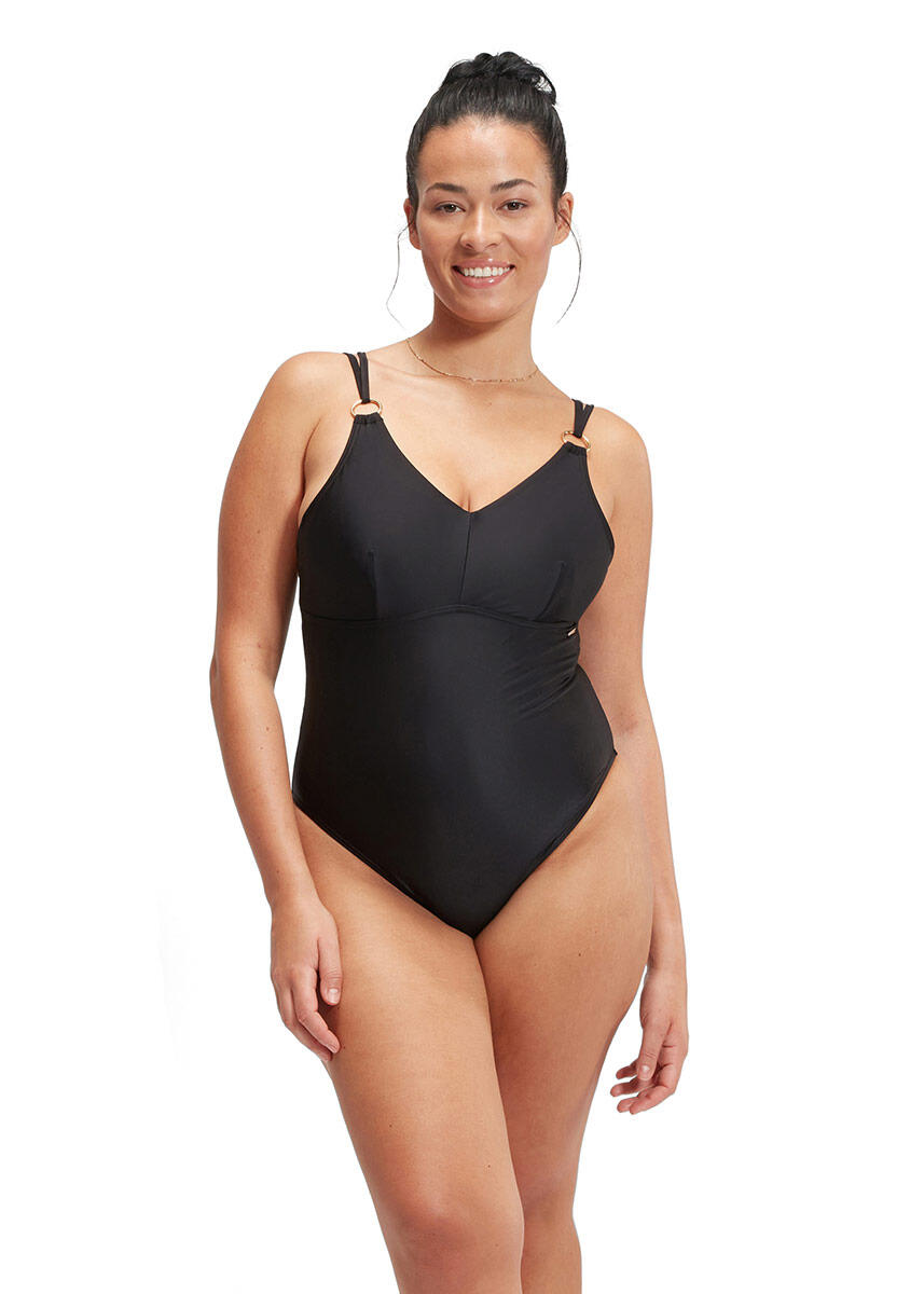 Speedo Damski modelujący kostium kąpielowy z wbudowanym biustonoszem, UK 44