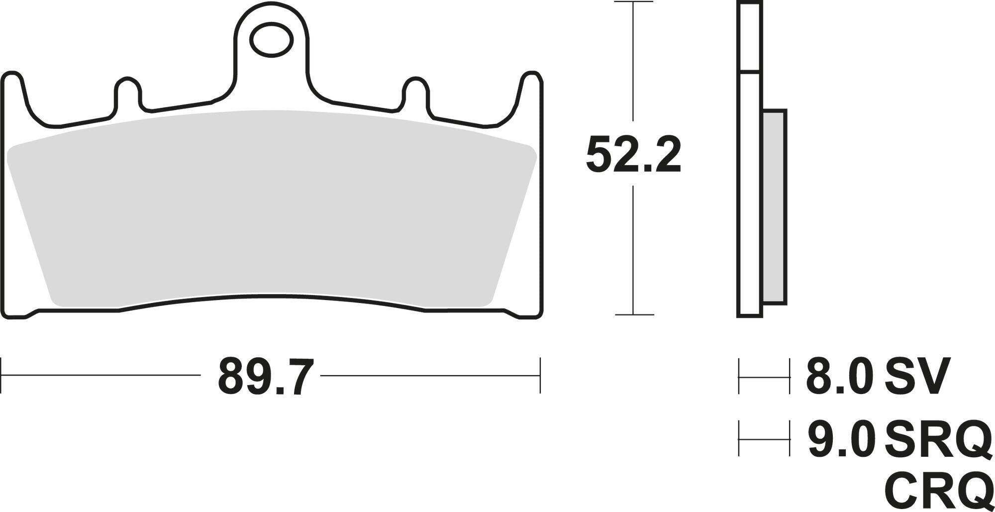 Klocki hamulcowe Trw MCB 659 SV z metalu sinterowanego