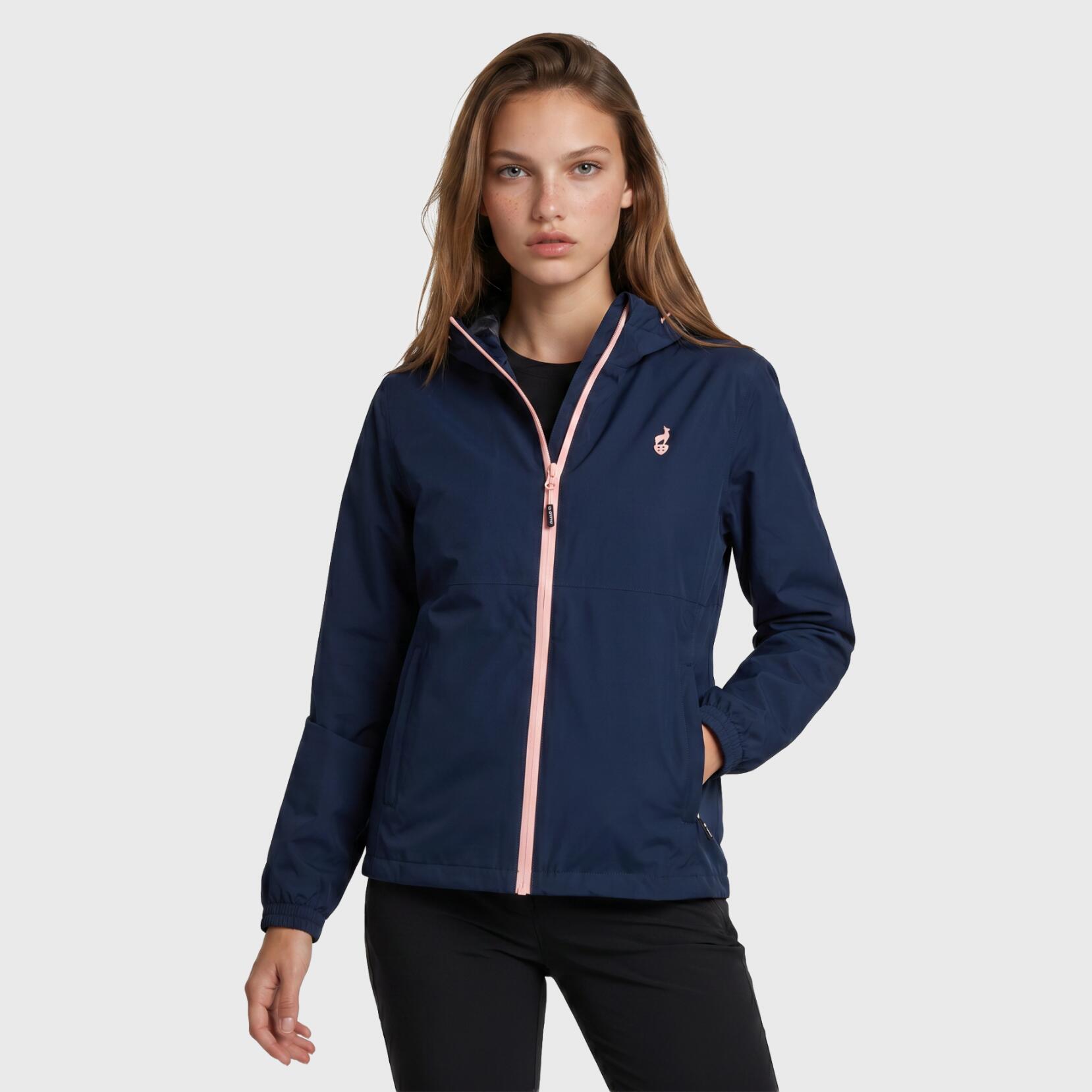 Kurtka trekkingowa damska Softshell AULP DUFFY rozpinana z kapturem turystyczna