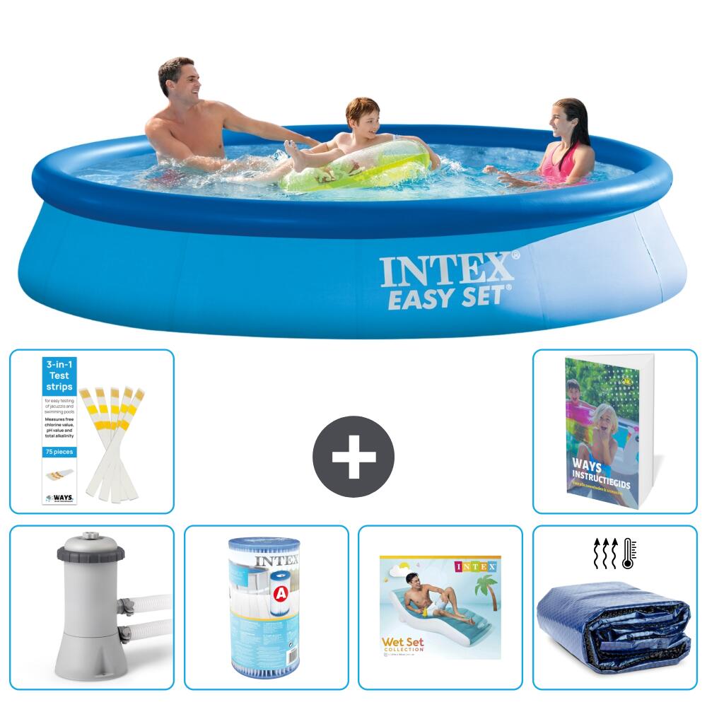 INTEX Basen Easy Set Okrągły - 366x76 cm - 7-częściowy S347
