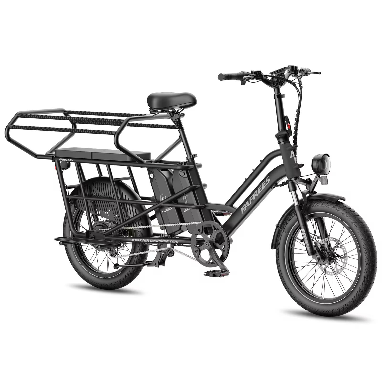 Cargo E Bike FF20 CUV Baterie 2x15Ah 170km Fat Opony Fotelik Dziecko 200kg