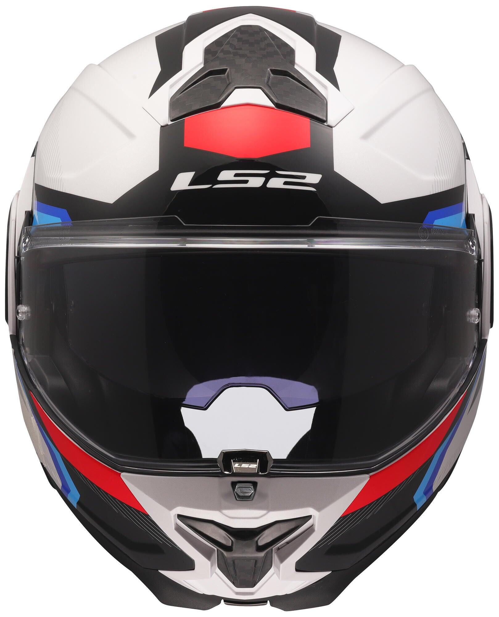 LS2 FF910 Advant II Triple kask modułowy XXL biały/niebieski/czerwony