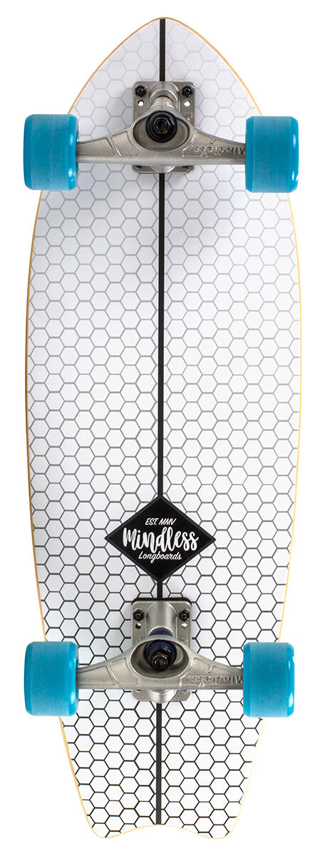 Deski Komplety Mindless Fish Tail Surfskate - 29.5 - Biały