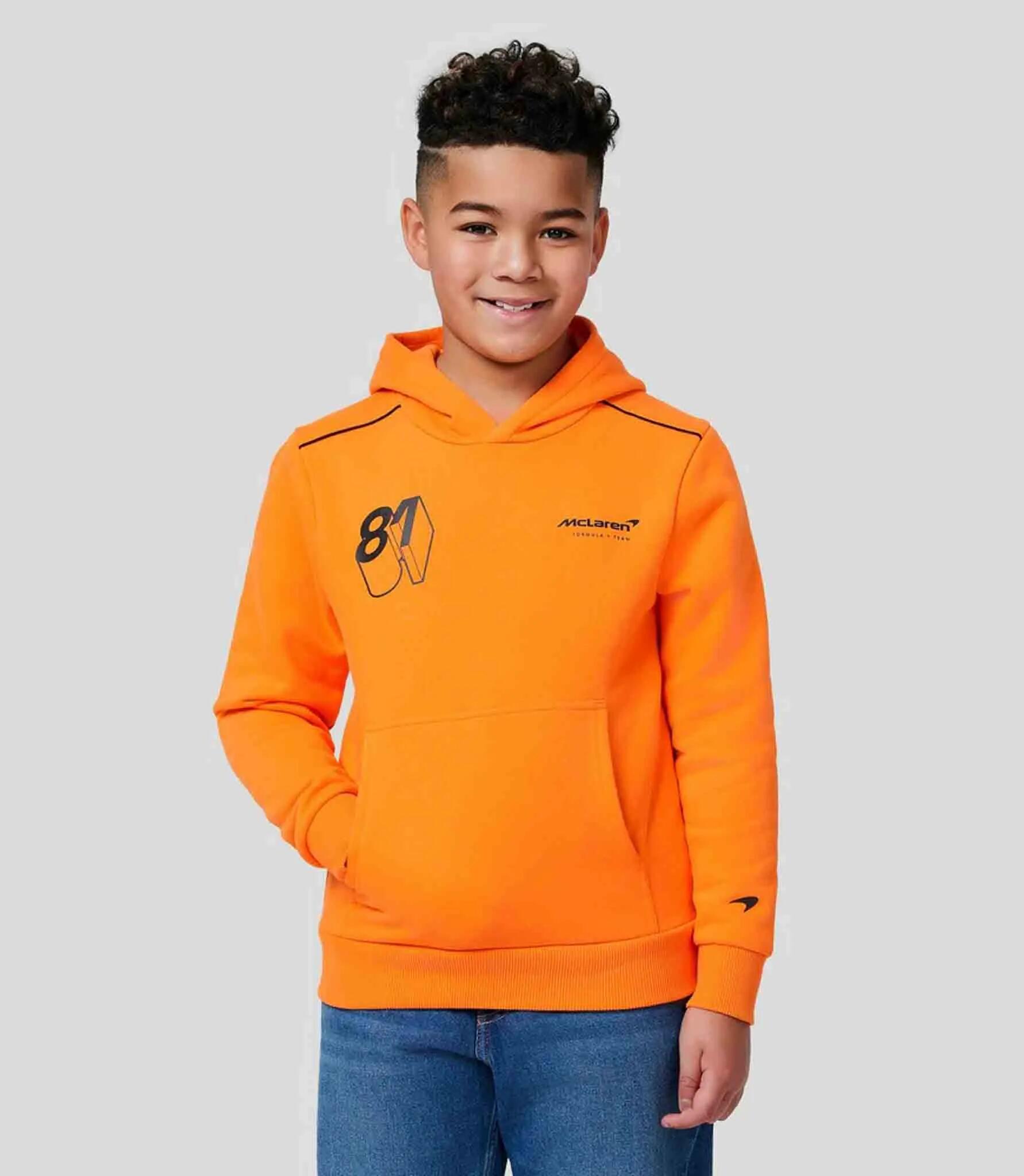 Bluza dziecięca McLaren Jr Driver Hoodie pomarańczowa