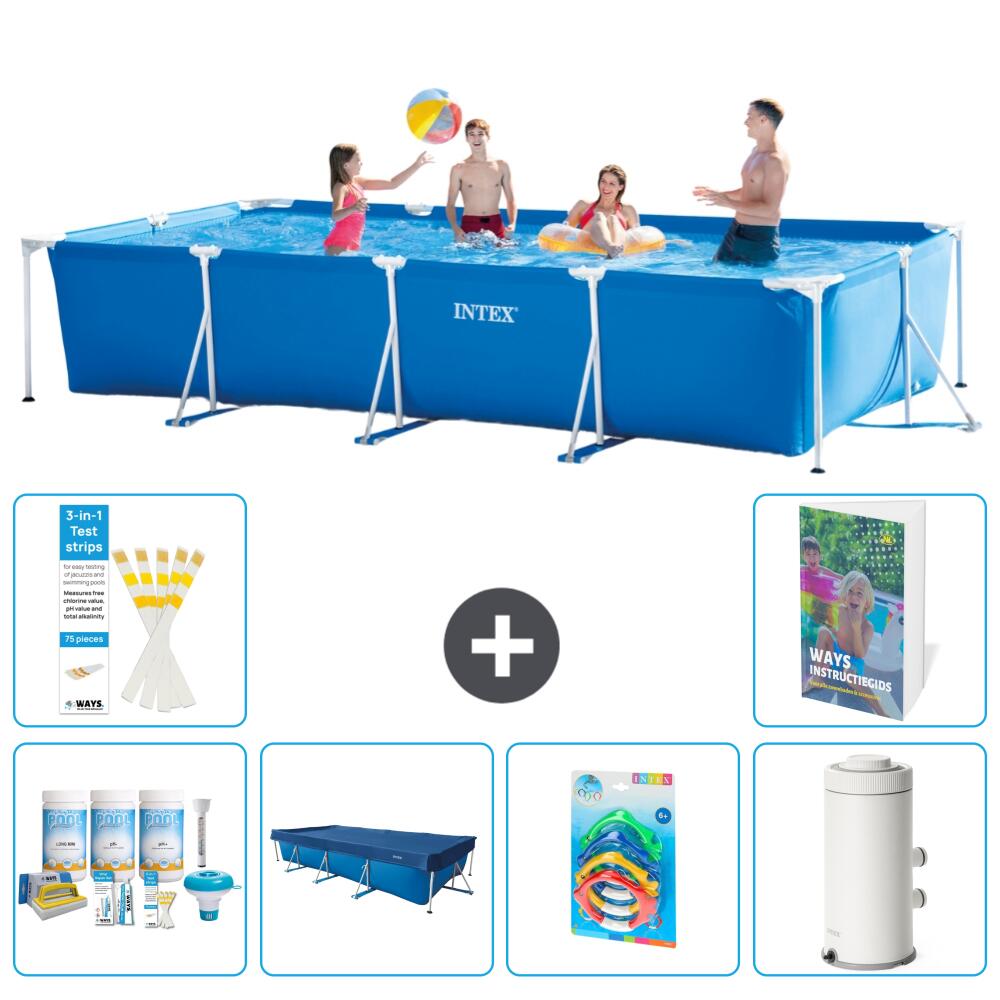 INTEX Basen ze stelażem Prostokątny - 450x220x84 cm - 7-częściowy S26