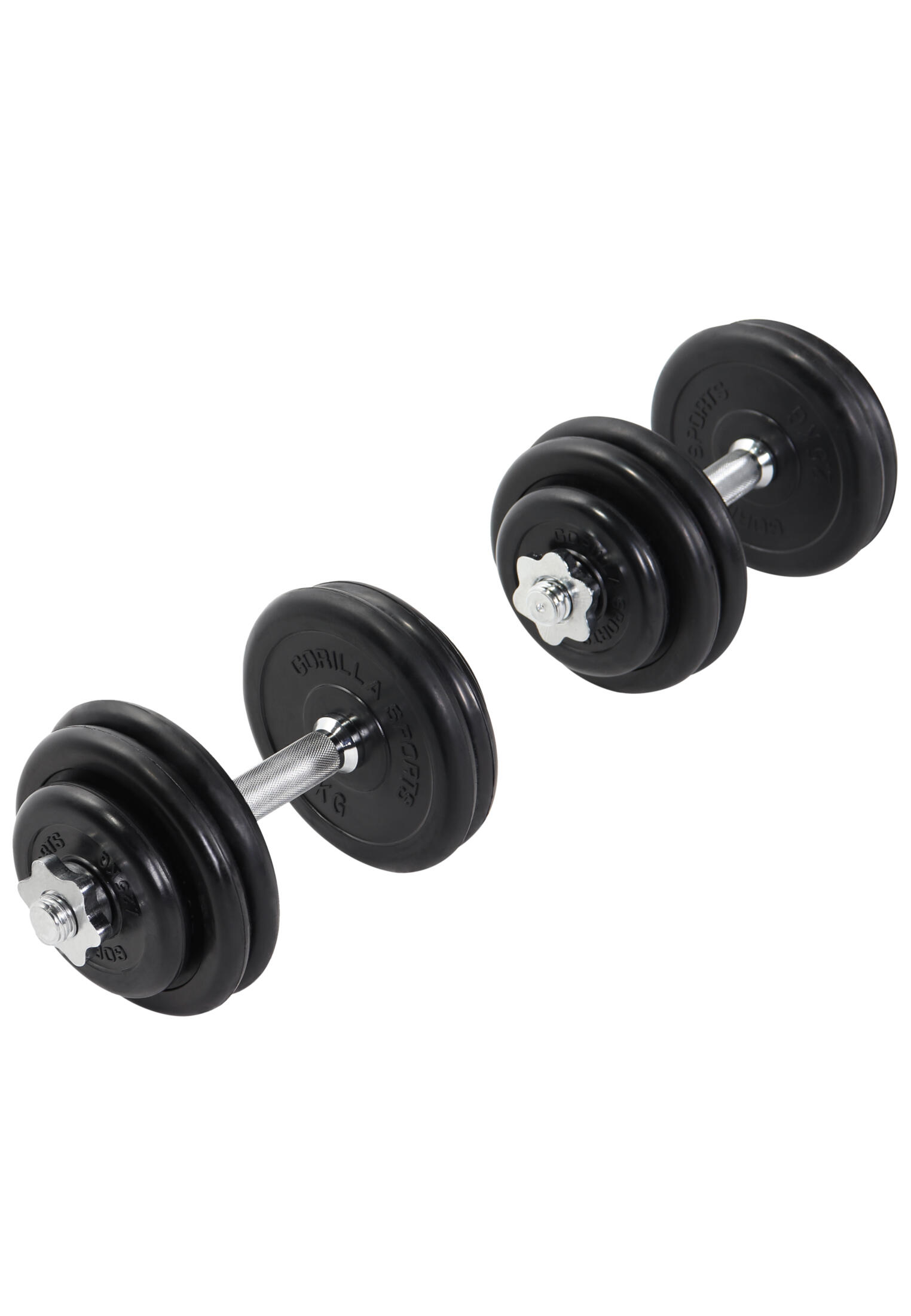 Zestaw 2x15 kg hantli gumowanych regulowanych 31 mm