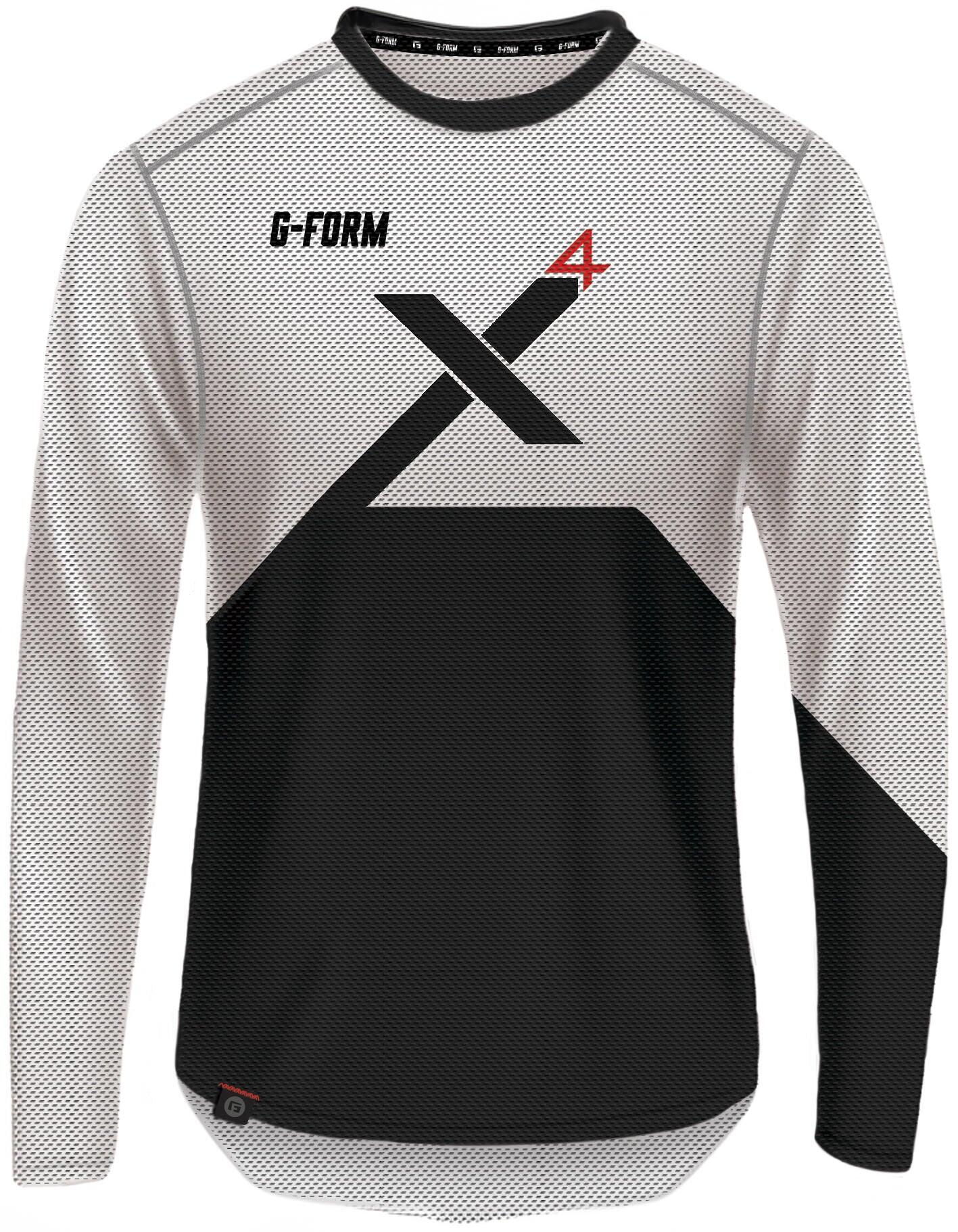 G-FORM Pro X4 koszulka długi rękaw M biały/czarny