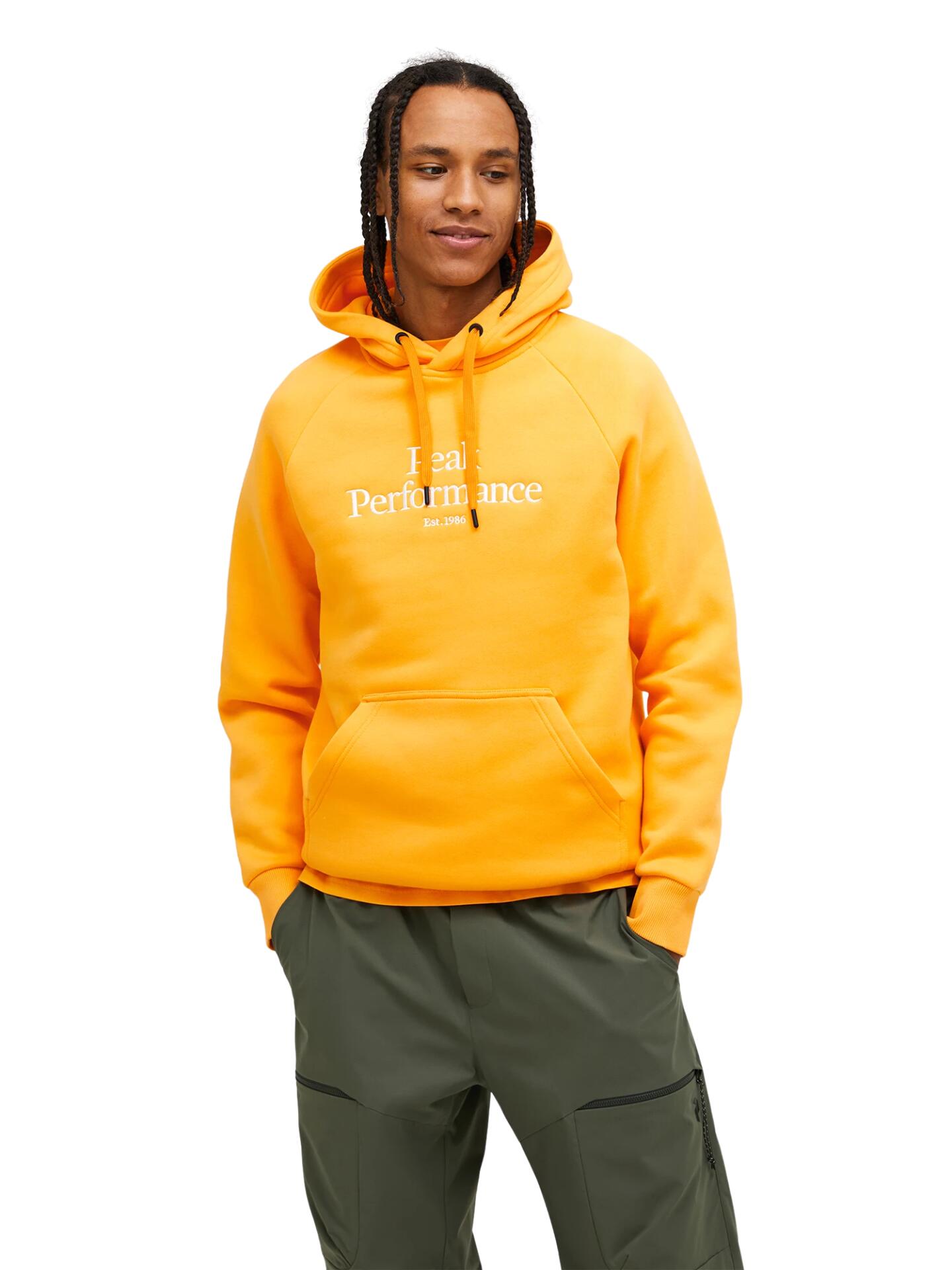 Bluza Peak Performance męska Original Hood pomarańczowa - XXL