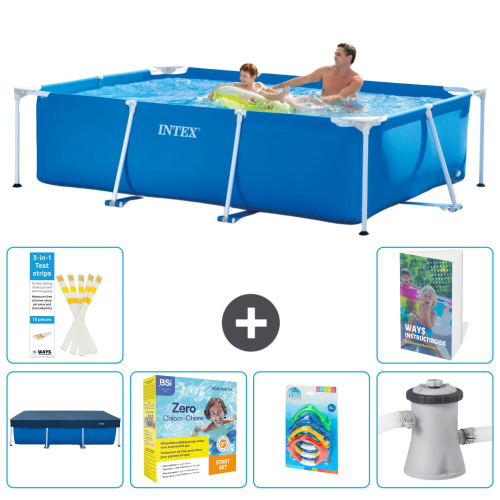 INTEX Basen ze stelażem Prostokątny - 260x160x65 cm - 7-częściowy S57
