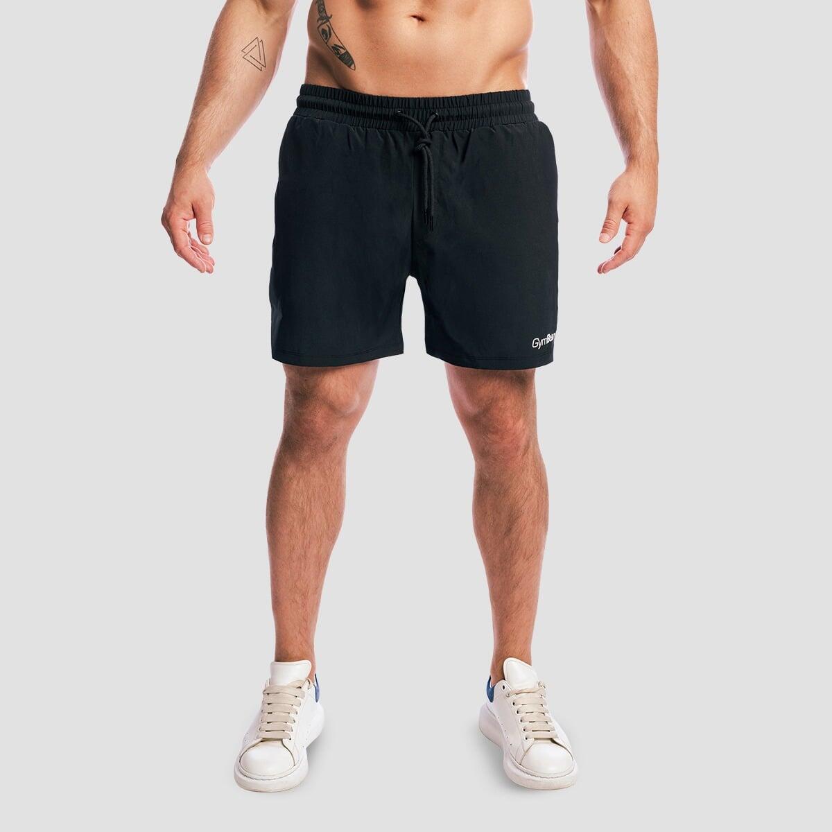 Szorty męskie fitness regular z kieszeniami czarne Base