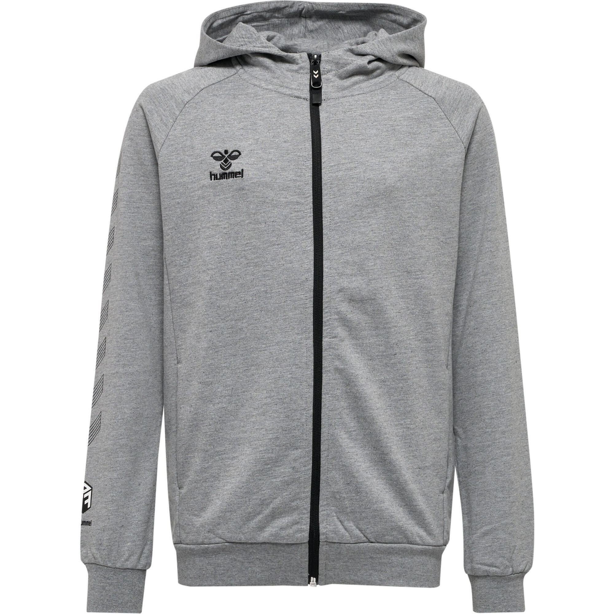 Dziecięca bawełniana bluza z kapturem zapinana na zamek Hummel Move Grid