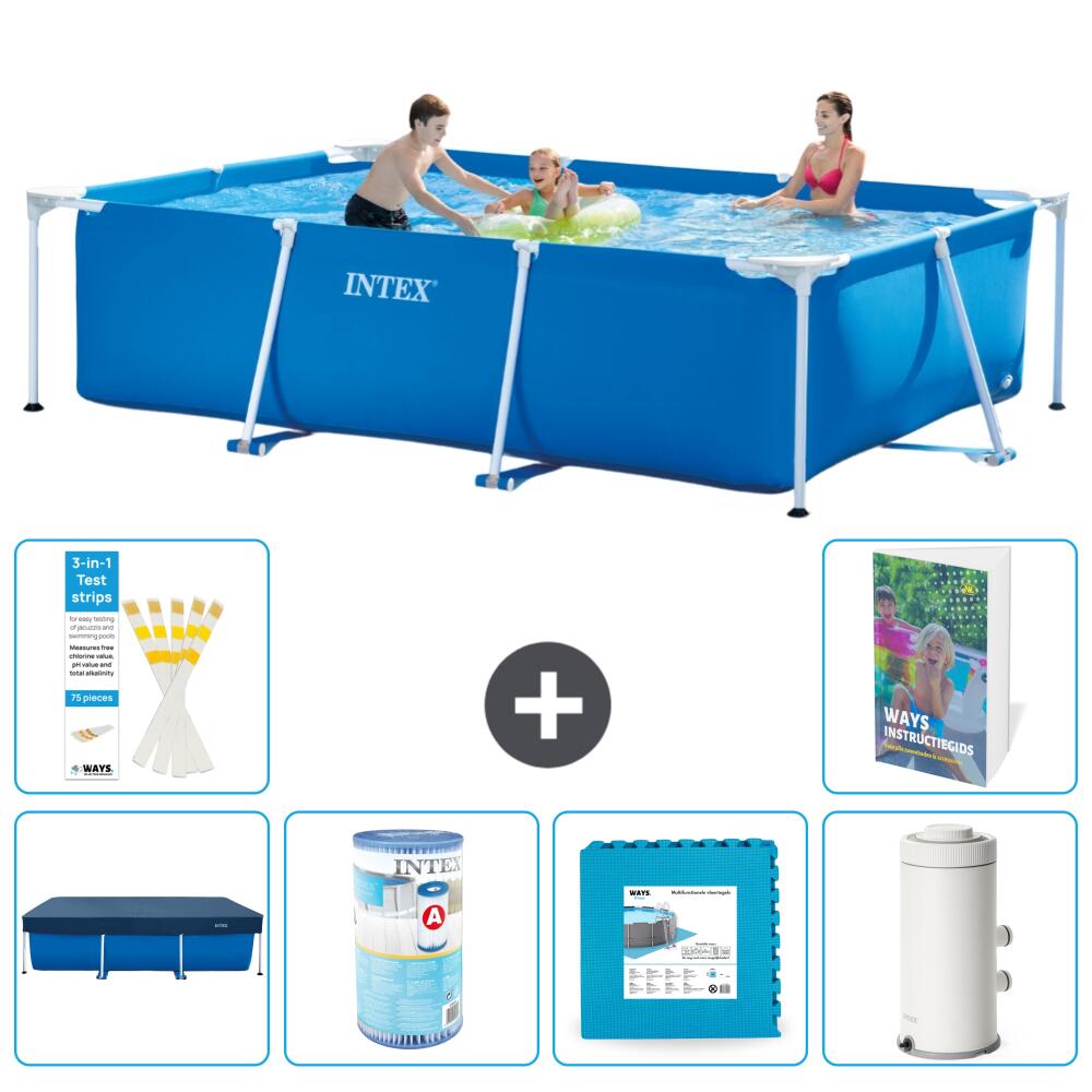 INTEX Basen ze stelażem Prostokątny - 300x200x75 cm - 7-częściowy S80