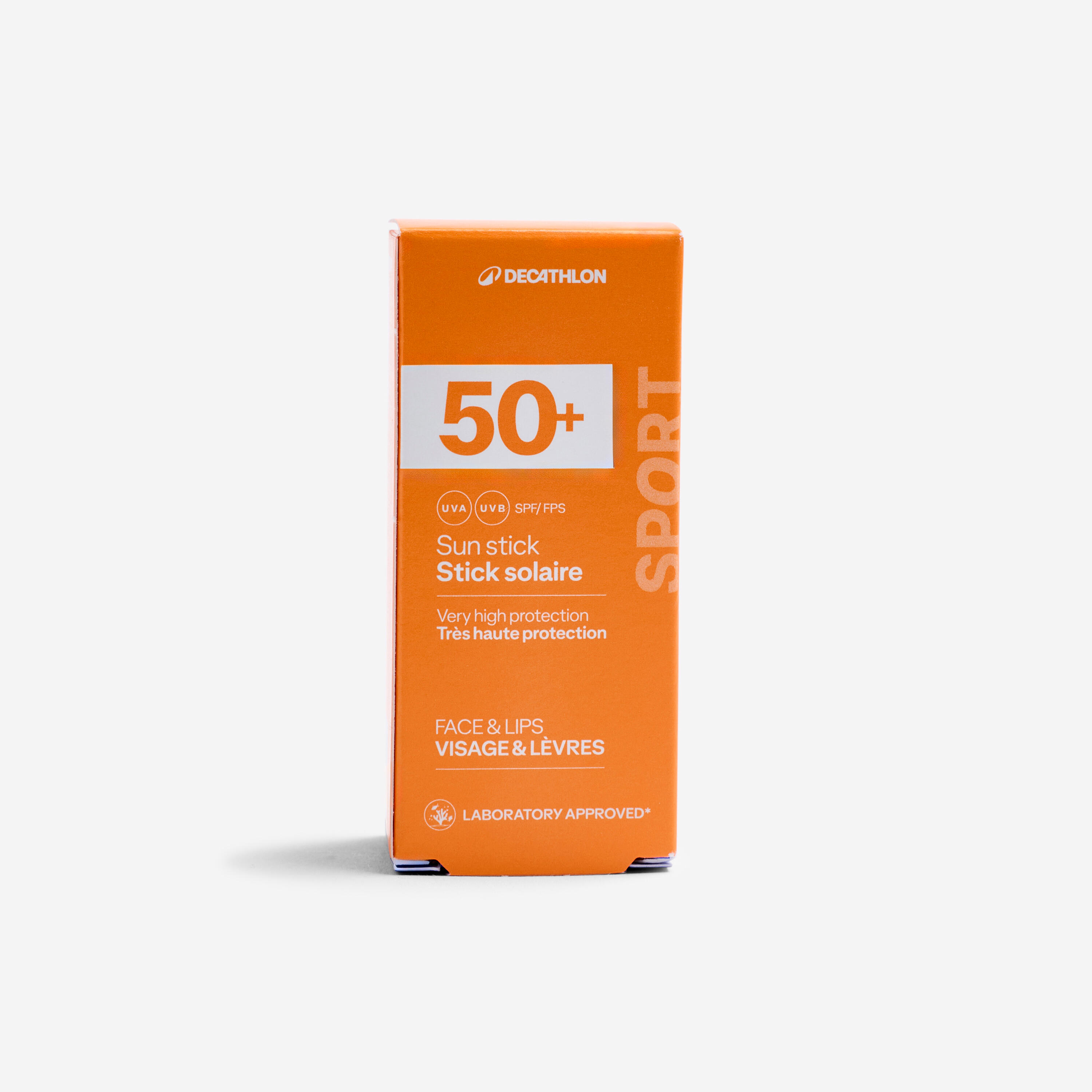 Sztyft przeciwsłoneczny 2 w 1 Decathlon do twarzy i ust SPF 50+ 9 g
