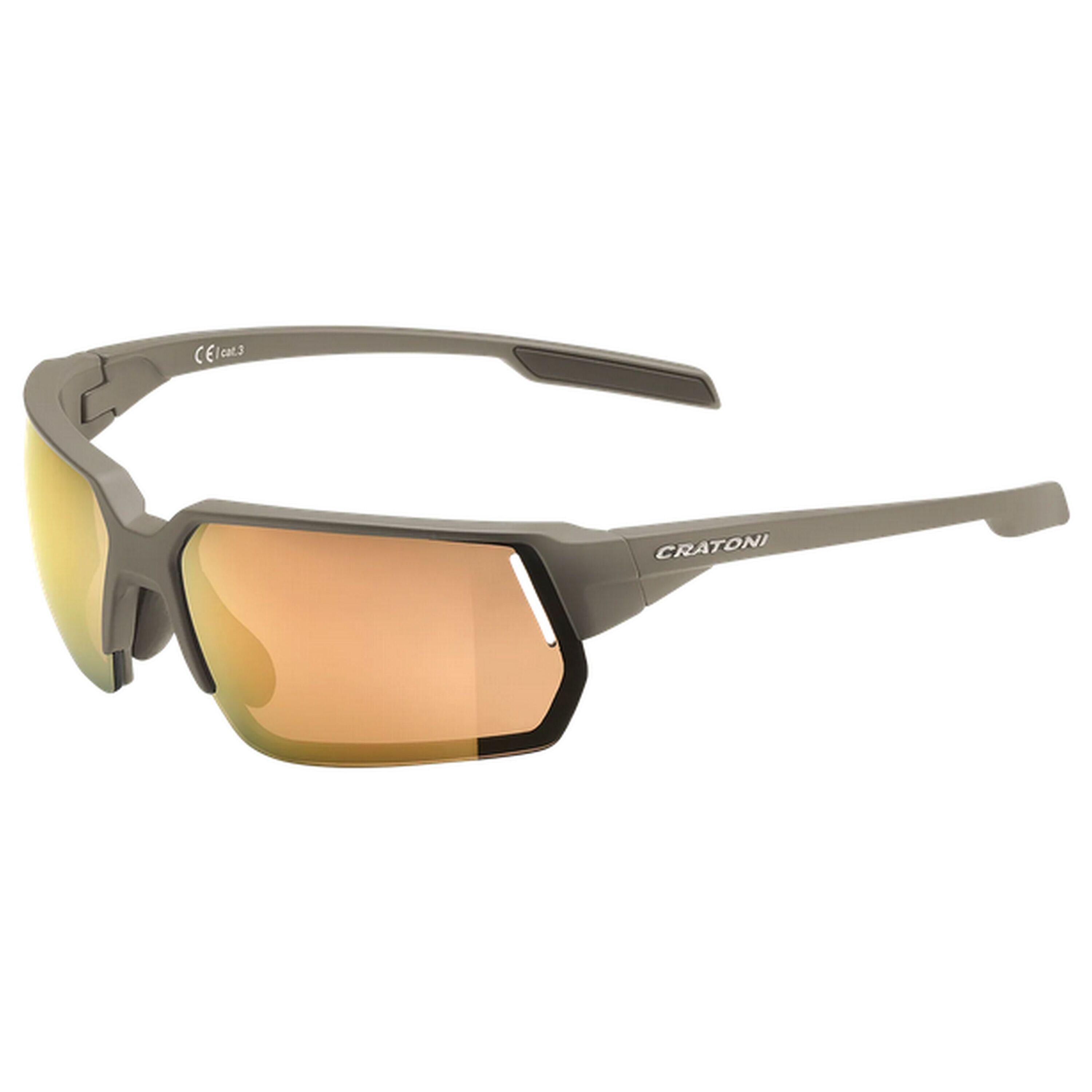 Kolarskie okulary przeciwsłoneczne C-Lite Colour+ Sport, kawowe