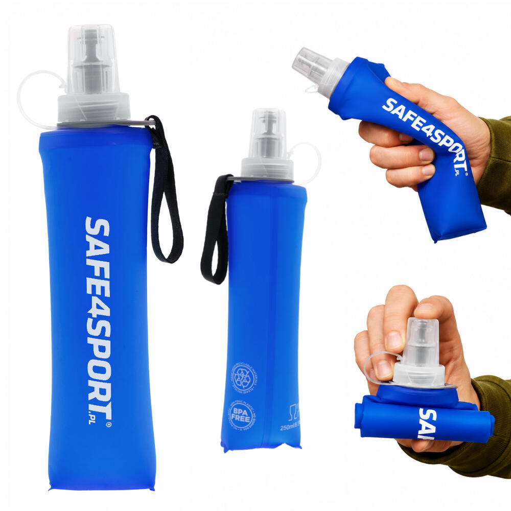 SoftFlask miękka lekka składana butelka na wodę do biegania z uchwytem 250 ml