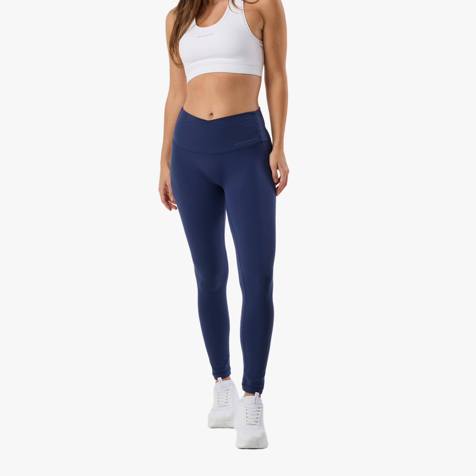 Długie legginsy treningowe damskie Swedemount Core Wrap szybkoschnące