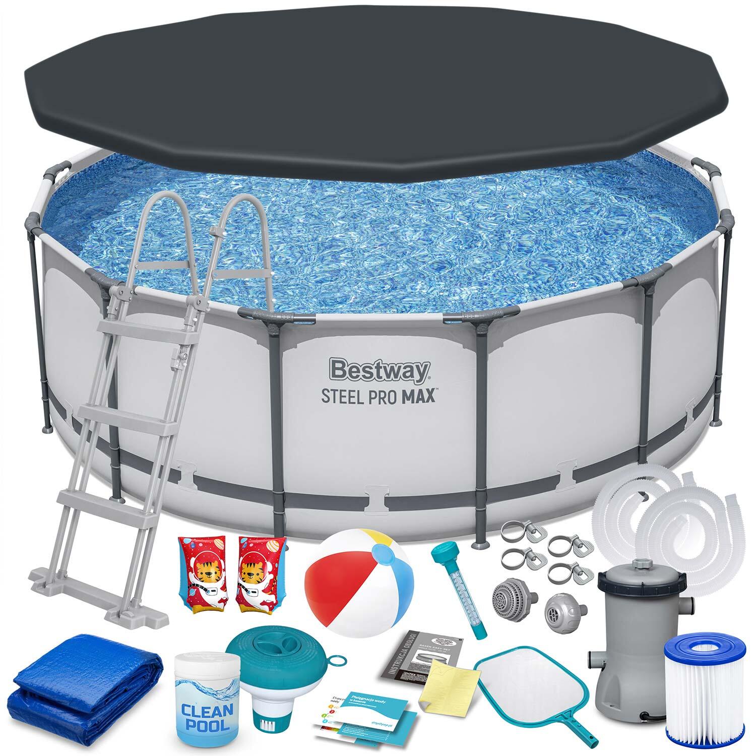Basen ogrodowy stelażowy Bestway 396x122 cm zestaw 18w1 5618W