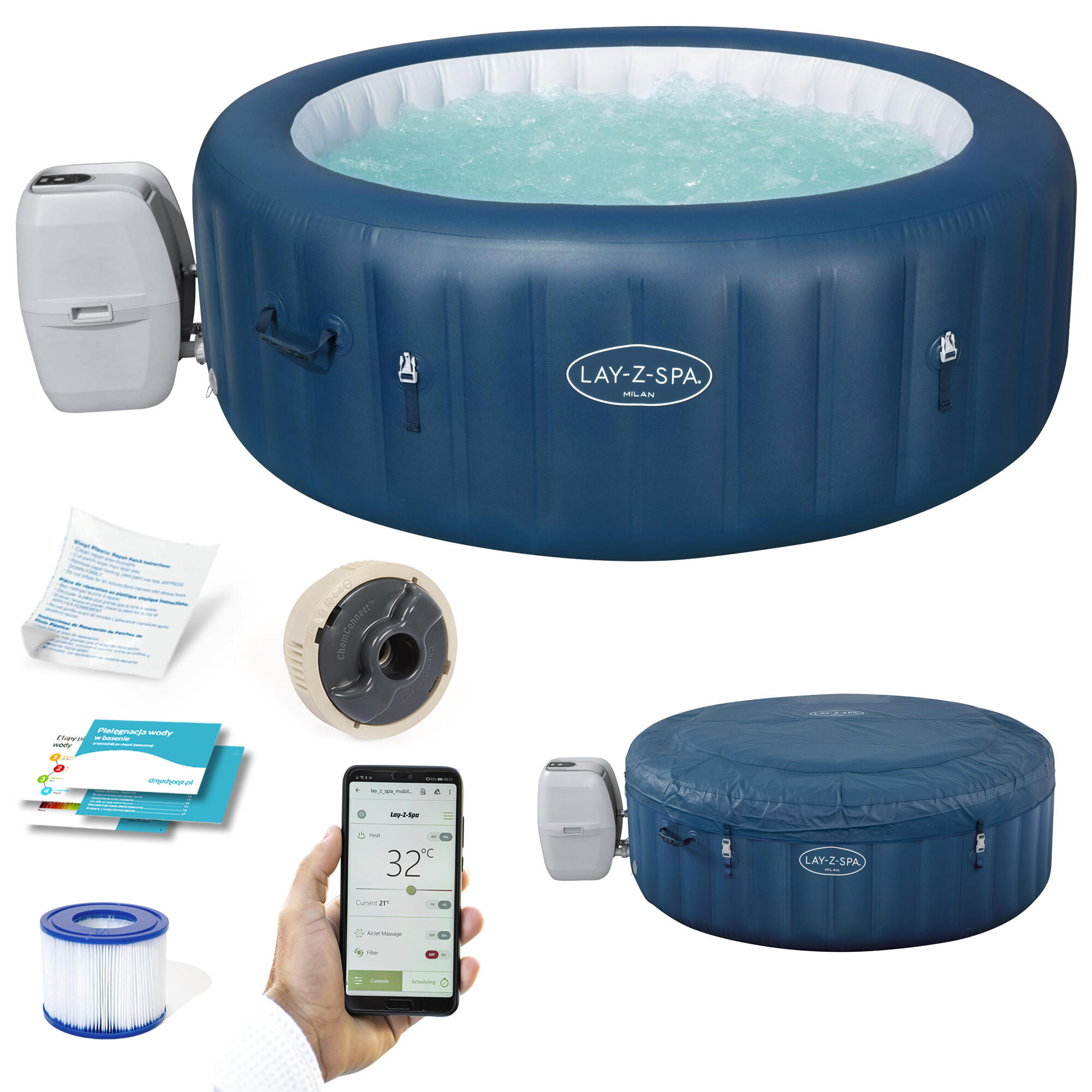 Dmuchane SPA z hydromasażem 6 os. Bestway 60029